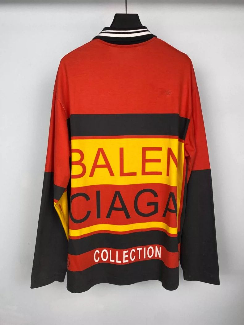 Other Balenciaga Color-block long-sleeved Polo shirt Size US XXS / EU 40 - 2 Thumbnail