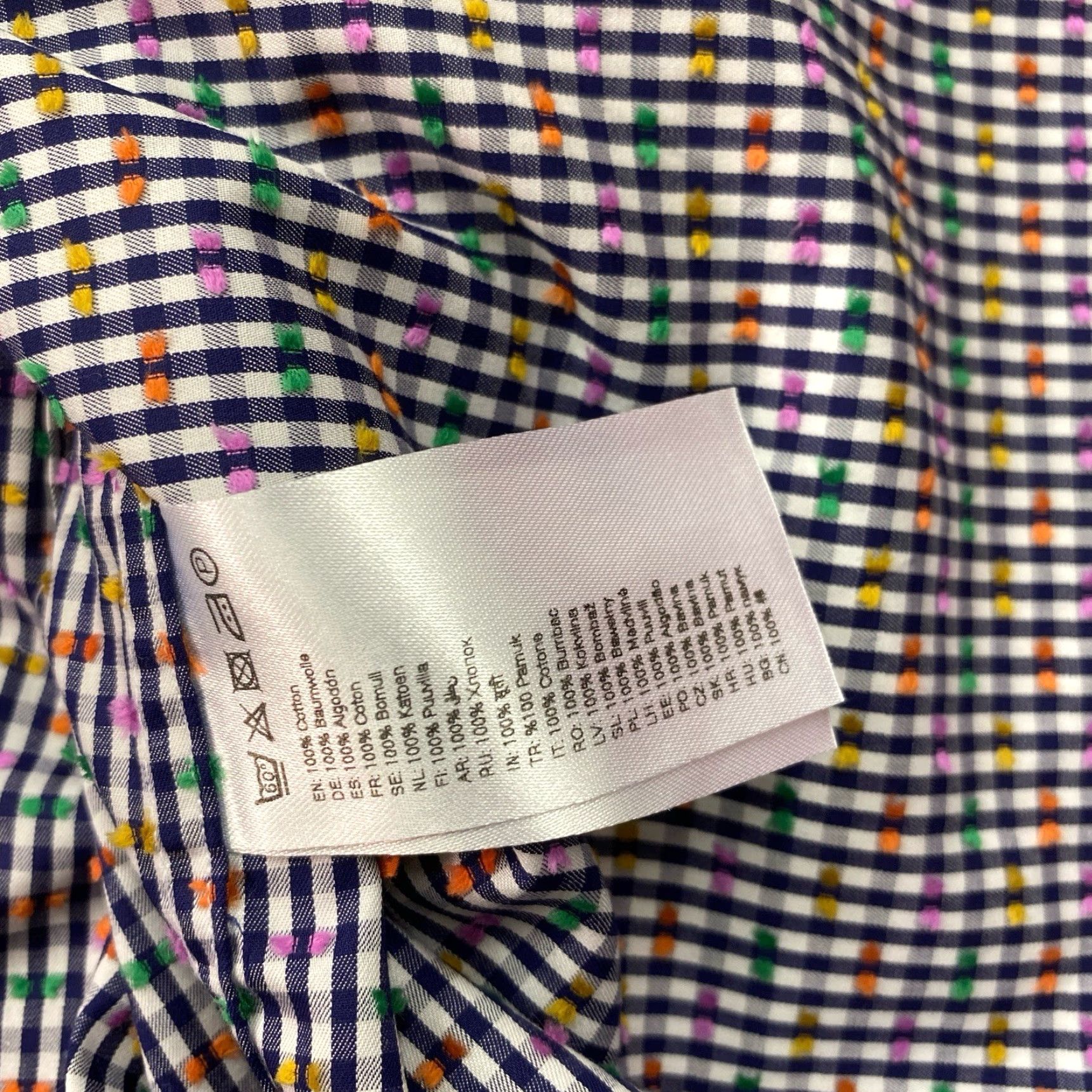 Eton Eton Slim Fit Long Sleeve Button-Down Shirt, Blue, XL, Men’s, Dress Shirt, Check, Casual, Business, Formal, 17 Neck, 43 17 Size US XL / EU 56 / 4 - 5 Thumbnail