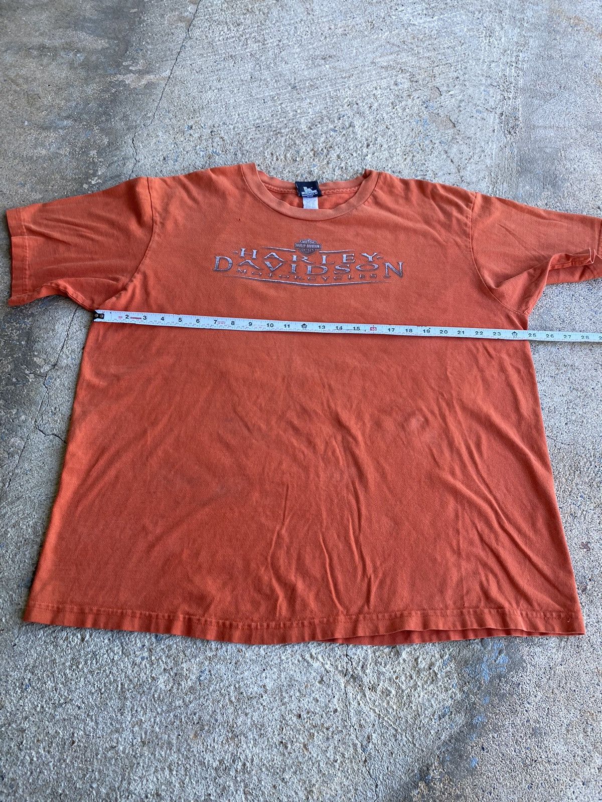 Harley Davidson × Vintage Vintage Y2K Harley Davidson Faded Orange Shirt Size US XL / EU 56 / 4 - 10 Thumbnail