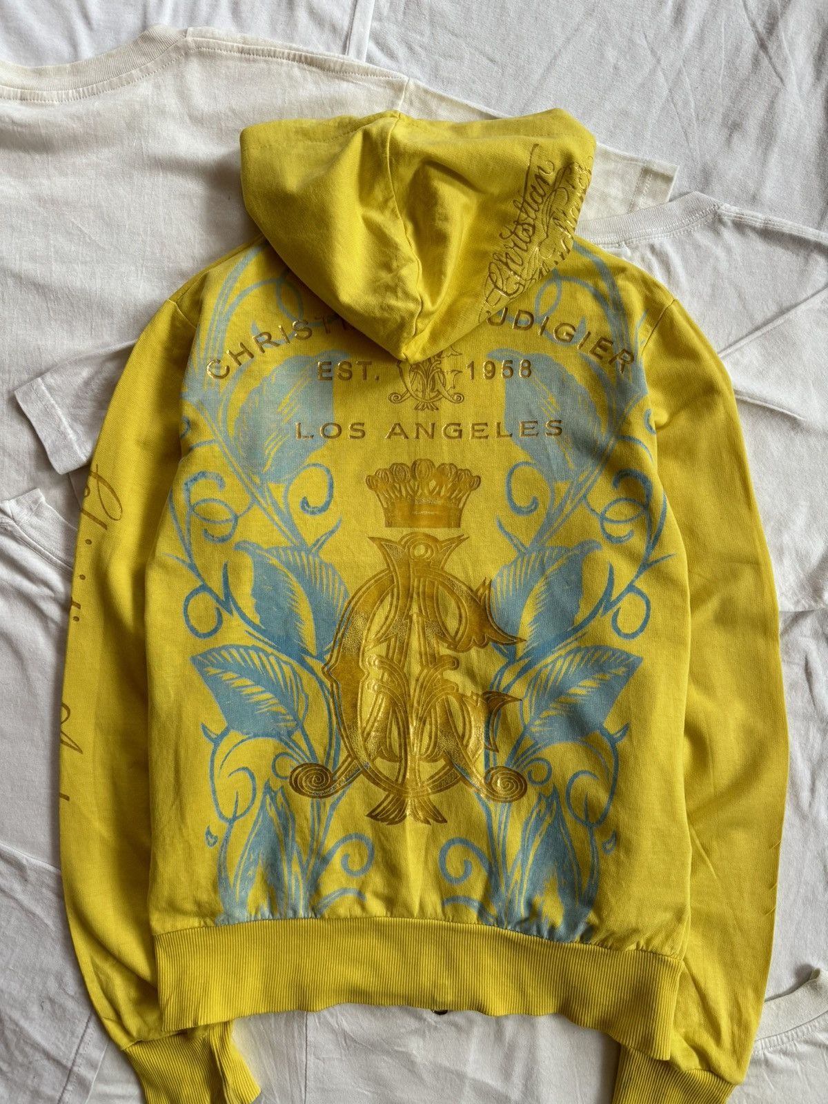Christian Audigier × Ed Hardy × Vintage Vintage Y2K Ed Hardy by Christian Audigier Women’s Hoodie Size L / US 10 / IT 46 - 6 Thumbnail