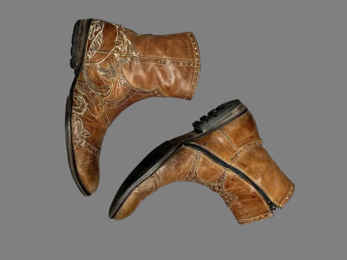 Guidi Brown Leather Military Boots Vintage AS98 Western Archive Size US 7 / EU 40 - 9 Thumbnail