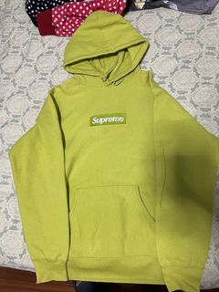 Supreme acid green box logo hoodie new arrivals