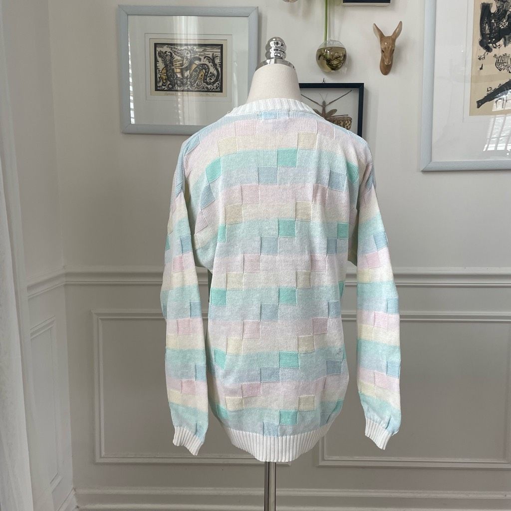 Vintage Vintage 80s Magnet Pastel Pink Yellow Blue Green Oversized S Size S / US 4 / IT 40 - 6 Thumbnail