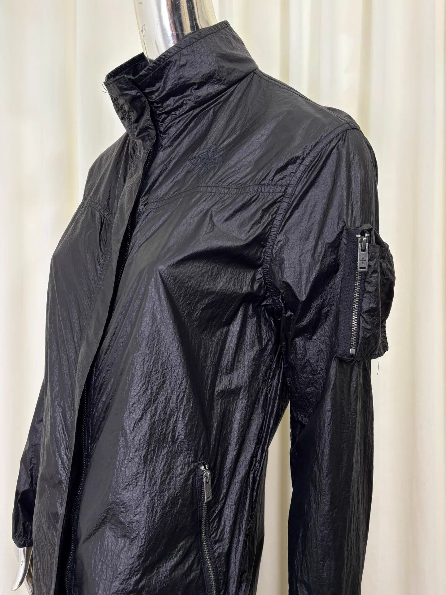 Other SMFK Super Light UV Black Pleated Skin Long Jacket S 99N Size S / US 4 / IT 40 - 4 Thumbnail