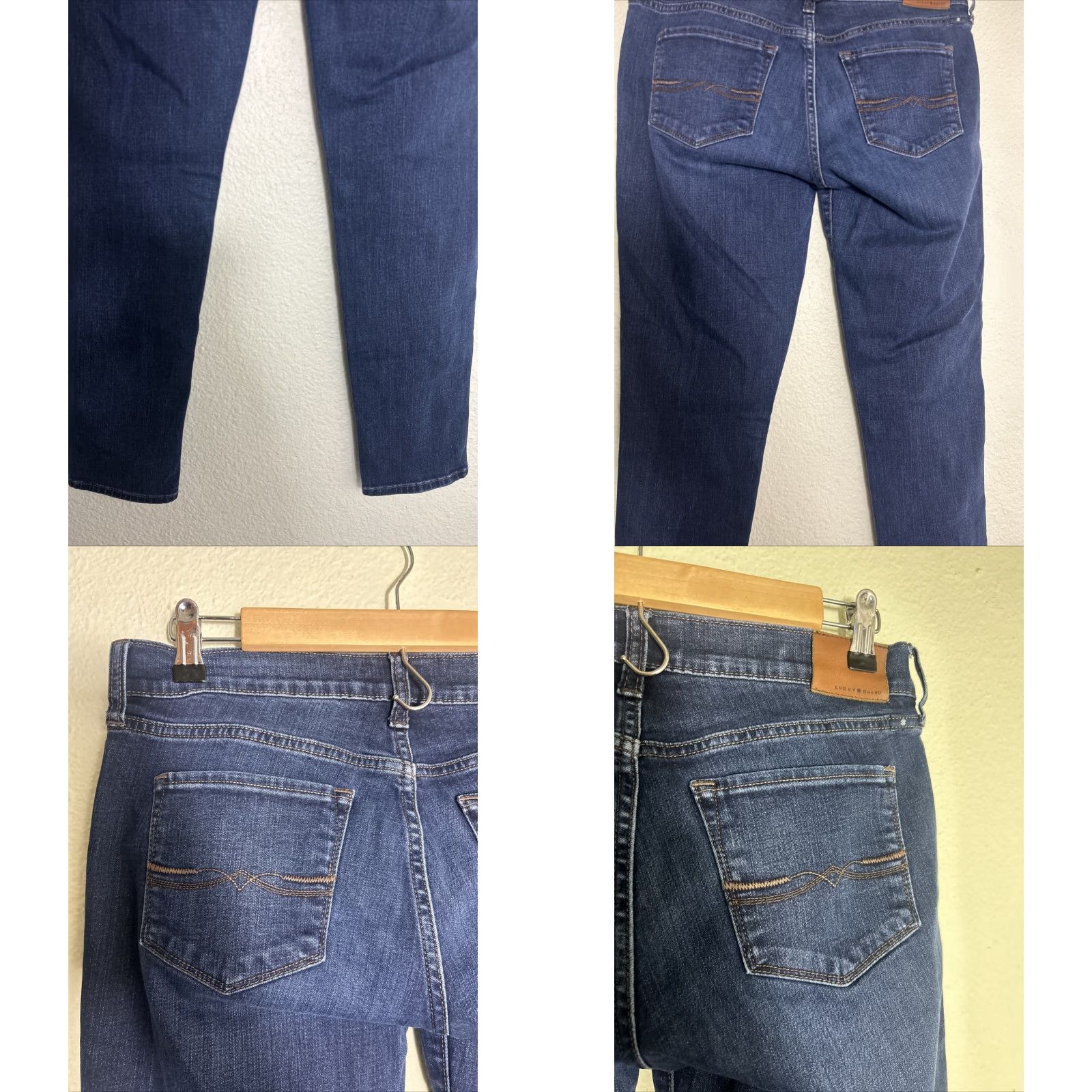 Lucky Brand Lucky Brand Charlie Skinny Dark Wash Jeans Womens 6 Blue 28x29 Skinny 6 Womens Size 28" / US 6 / IT 42 - 8 Thumbnail