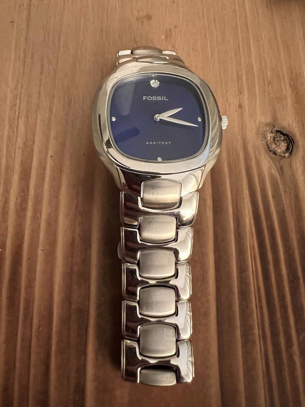 Fossil Fossil Arkitekt Fs2998 Blue Dial New Battery Stainless Steel Size ONE SIZE - 2 Thumbnail