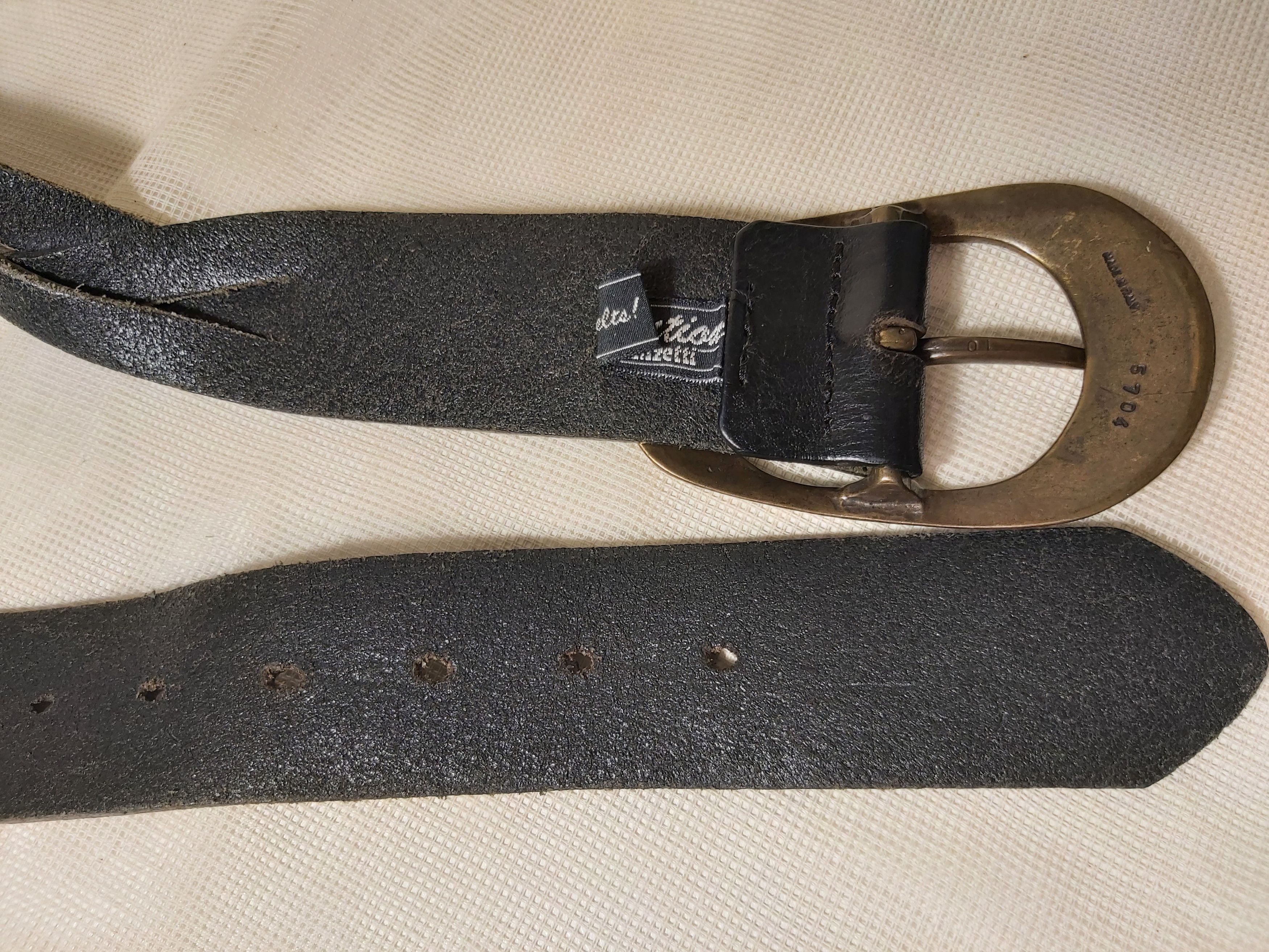 Vintage Vanzetti black braided belt. Vintage genuine leather belt Size ONE SIZE - 5 Thumbnail