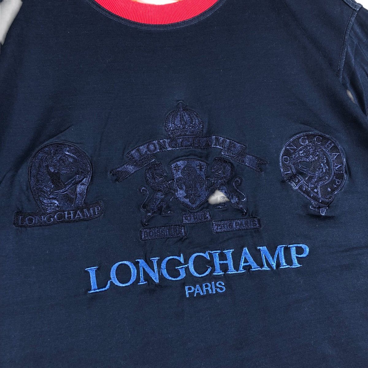 Longchamp LONGCHAMP Paris Embroidery Logo T-Shirt Size US L / EU 52-54 / 3 - 4 Thumbnail