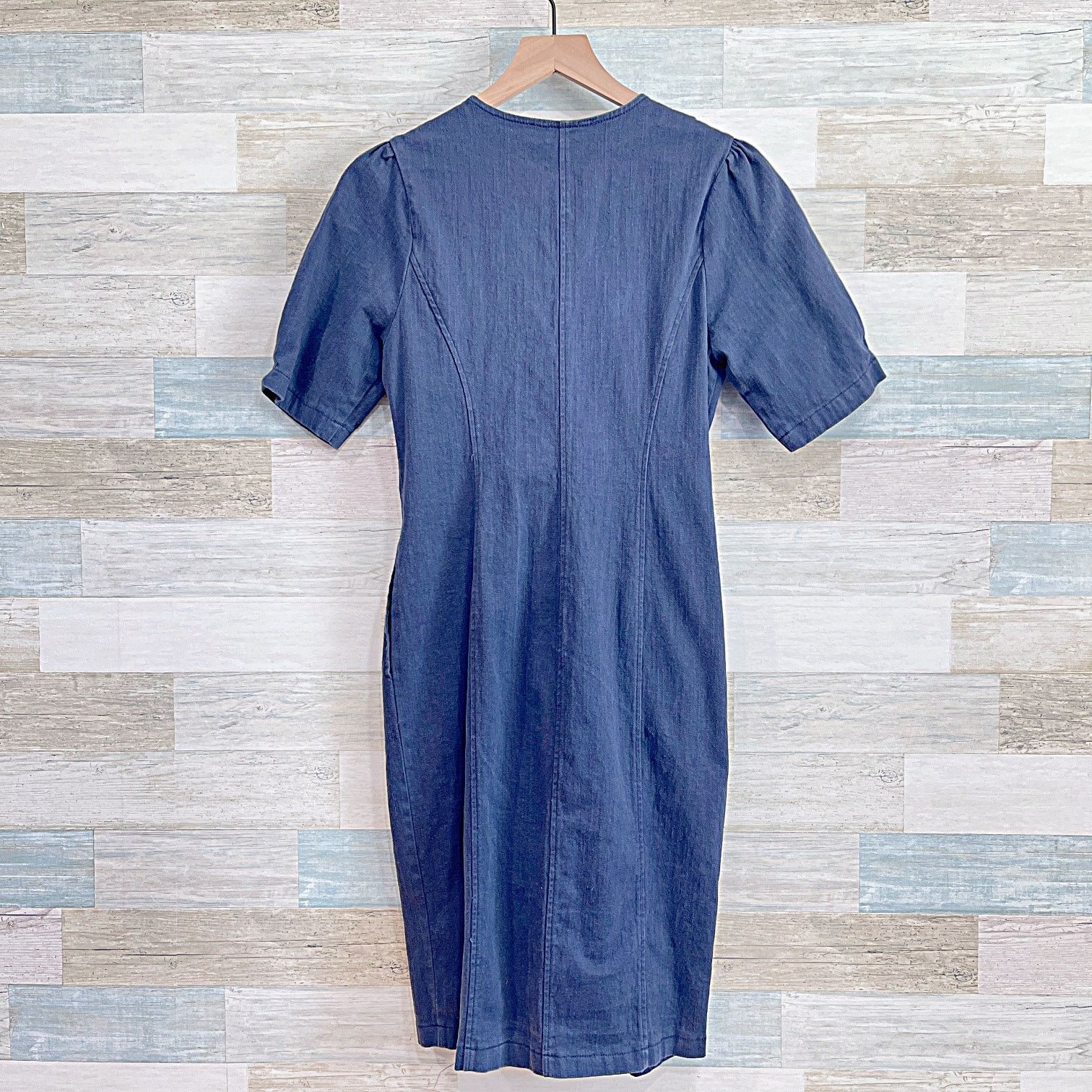 ASTR The Label ASTR The Label Bodycon Shirtdress Navy Blue Womens Medium Size M / US 6-8 / IT 42-44 - 3 Thumbnail