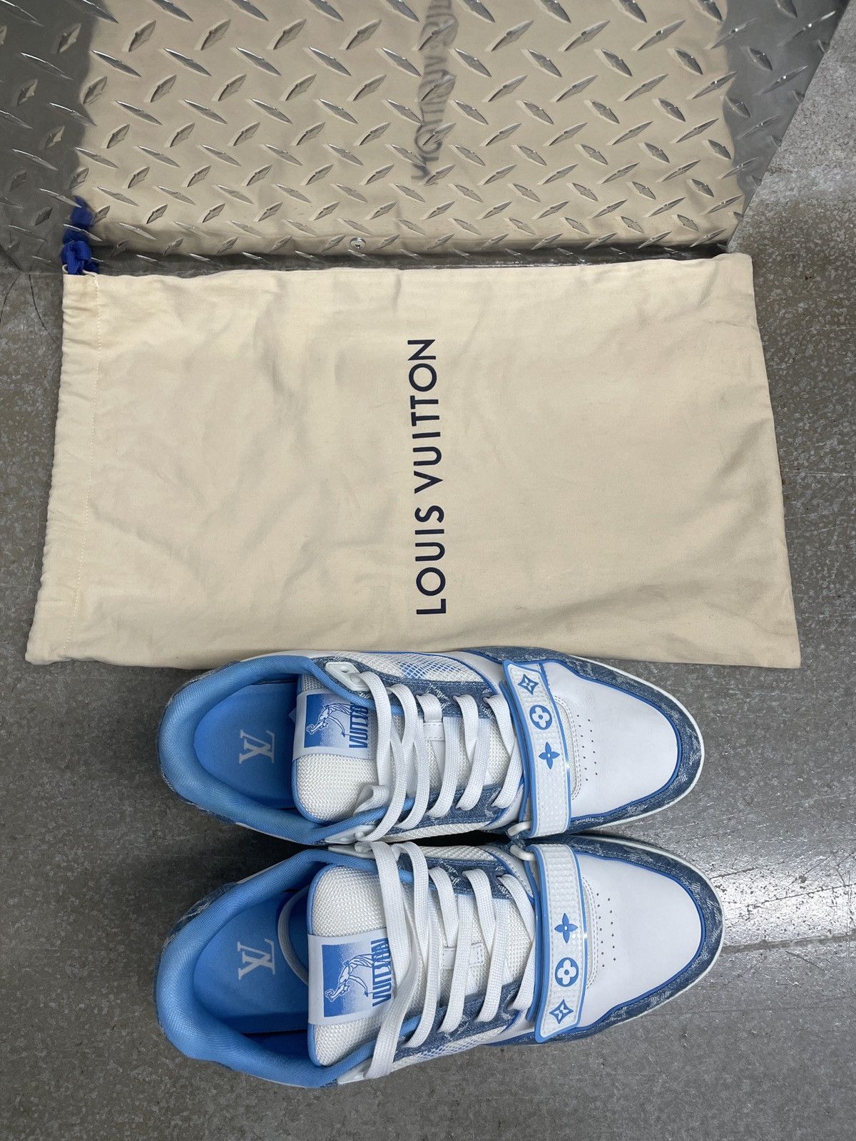 Louis Vuitton Louis Vuitton Blue Denim Sneaker Size US 10 / EU 43 - 3 Thumbnail