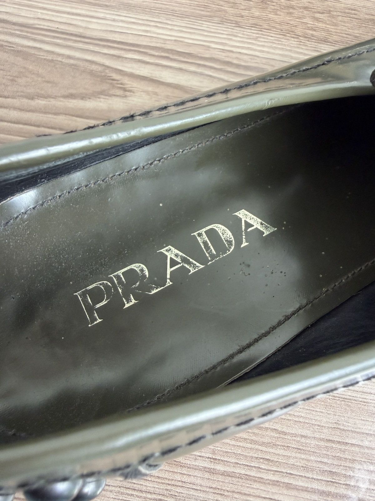 Prada 🔋❗️ Archival 🕷️Studded loafers Size US 10 / EU 43 - 17 Thumbnail