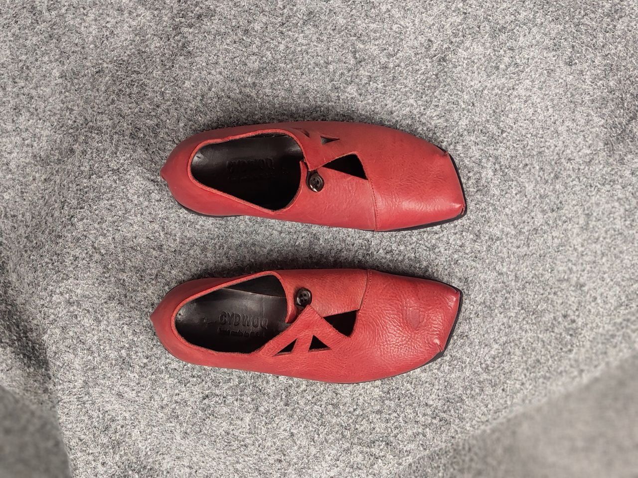 CYDWOQ Cydwoq Handmade Design Leather Sandals Shoes Custom Red Size US 7 / IT 37 - 6 Thumbnail