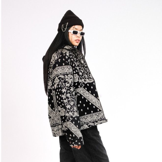 Japanese Brand Black paisley jacket Size US L / EU 52-54 / 3 - 4 Thumbnail