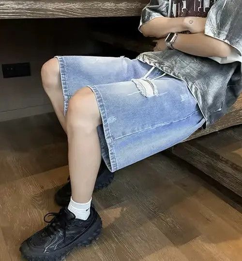 Jean Yoshimi x Fumie Short Washed Distressed Denim Size US 27 - 1 Thumbnail