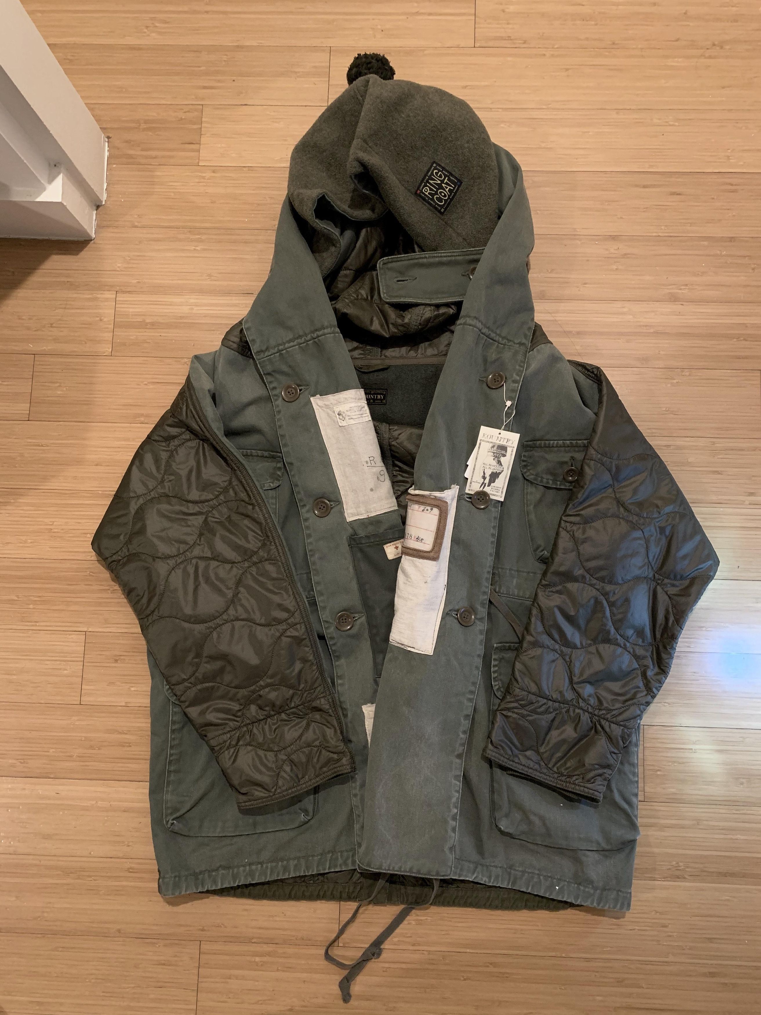 Kapital Kountry Kapital Denim x Nylon Quilted Biver Kling Coat Size US L / EU 52-54 / 3 - 3 Thumbnail