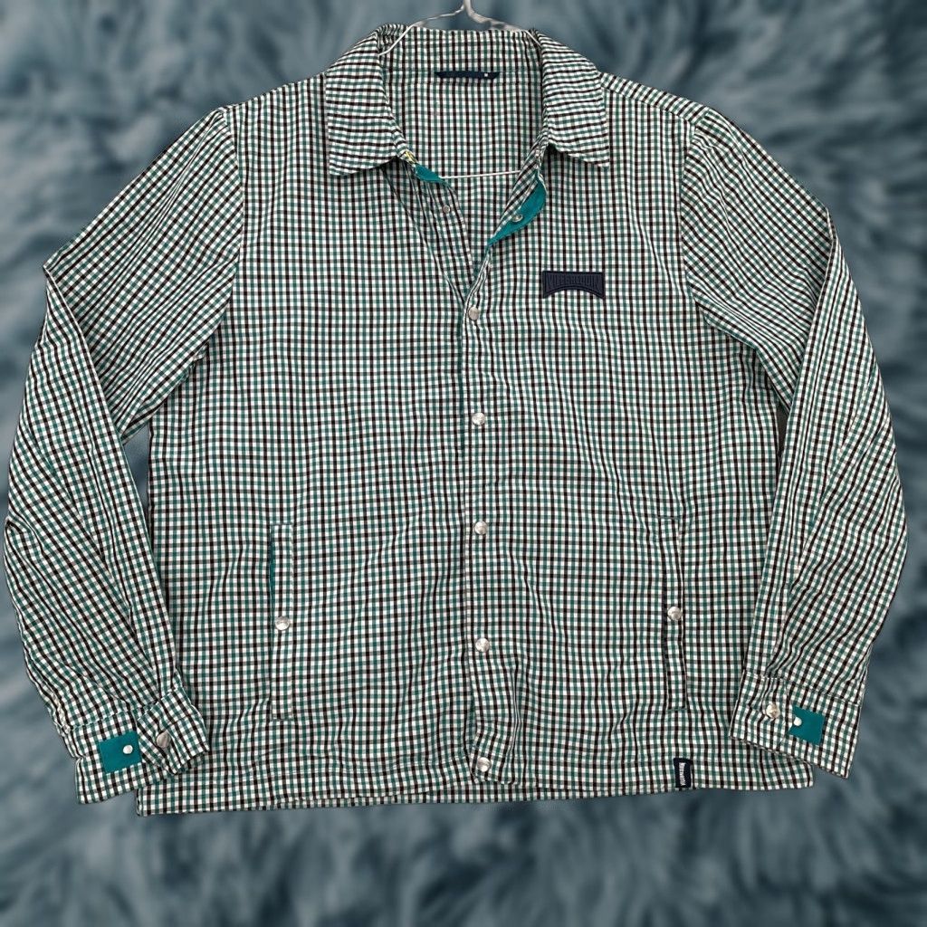 Vilebrequin Vilebrequin Jacket Adult Medium Blue Check Conard Snap Button Pocket Logo Mens M Regular Jacket Size US M / EU 48-50 / 2 - 1 Thumbnail