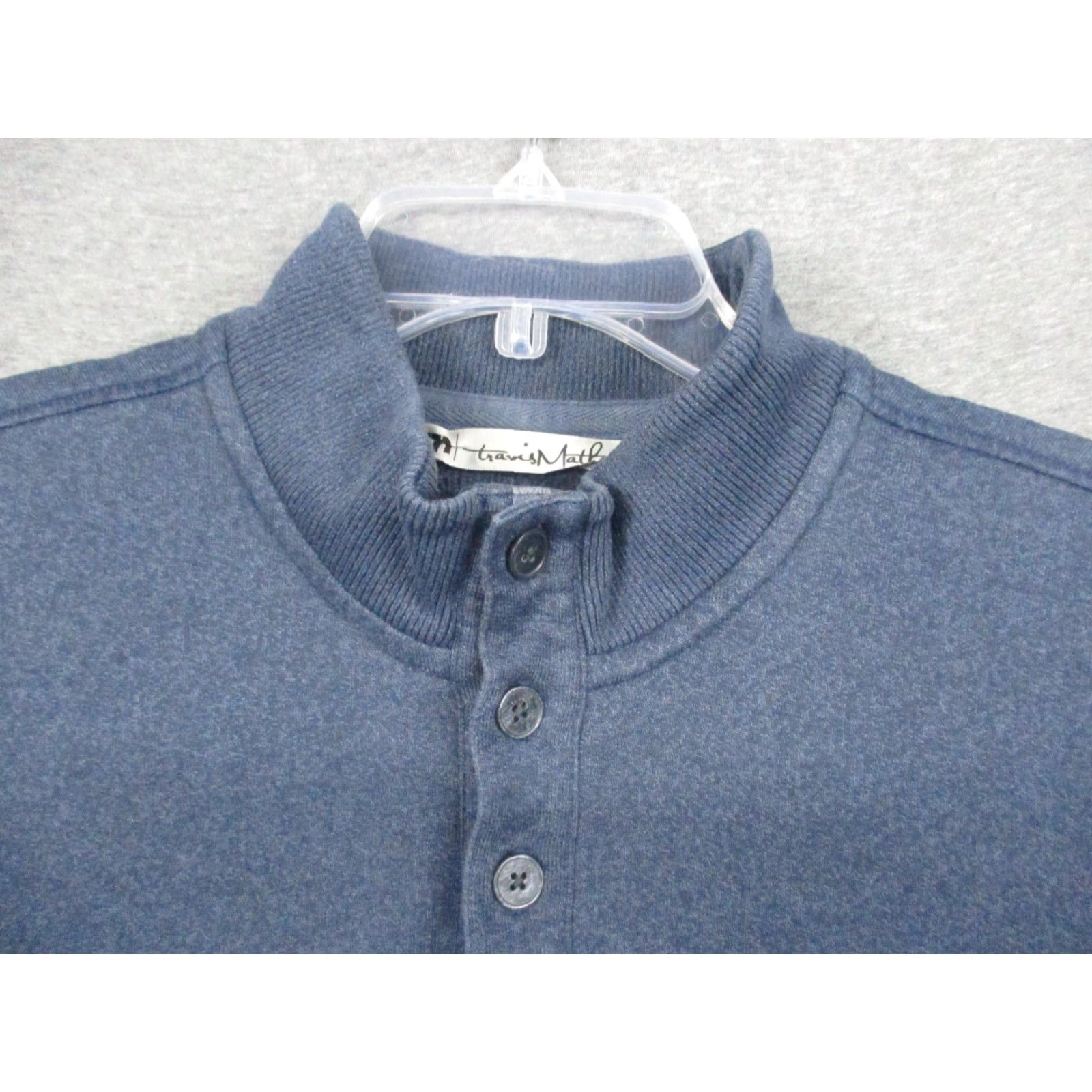 TravisMathew Travis Mathew Pullover Men Blue Large 1/2 Button Up Long Sleeve Fleece Jacket Size US L / EU 52-54 / 3 - 7 Thumbnail