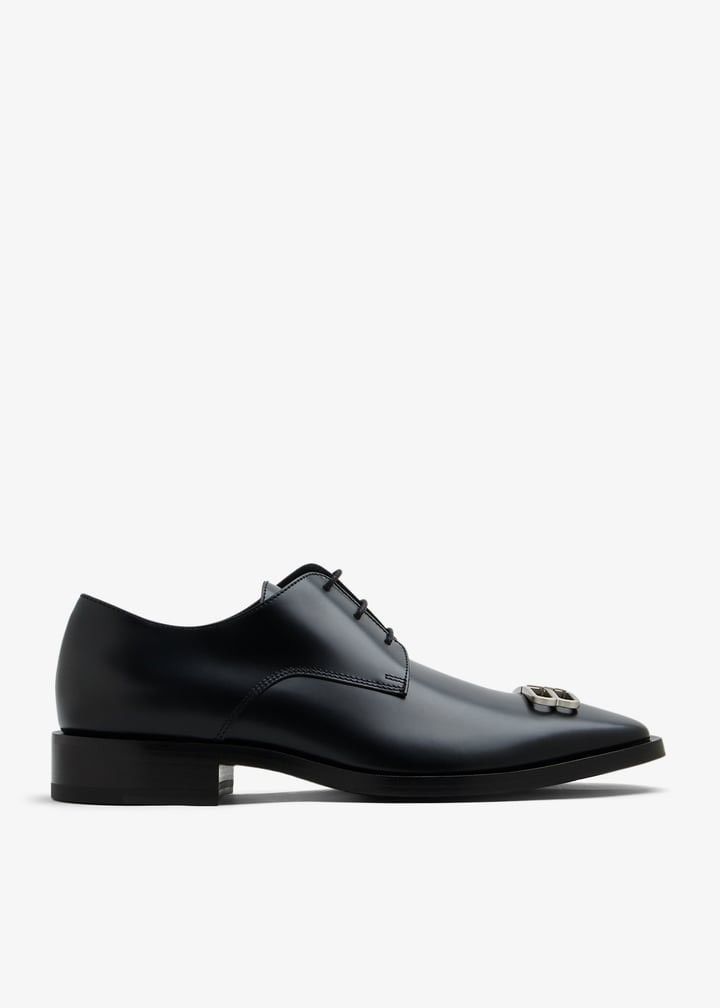 Balenciaga 🔥 Balenciaga Black Leather RIM Derby Shoes Size US 6 / EU 39 - 2 Thumbnail