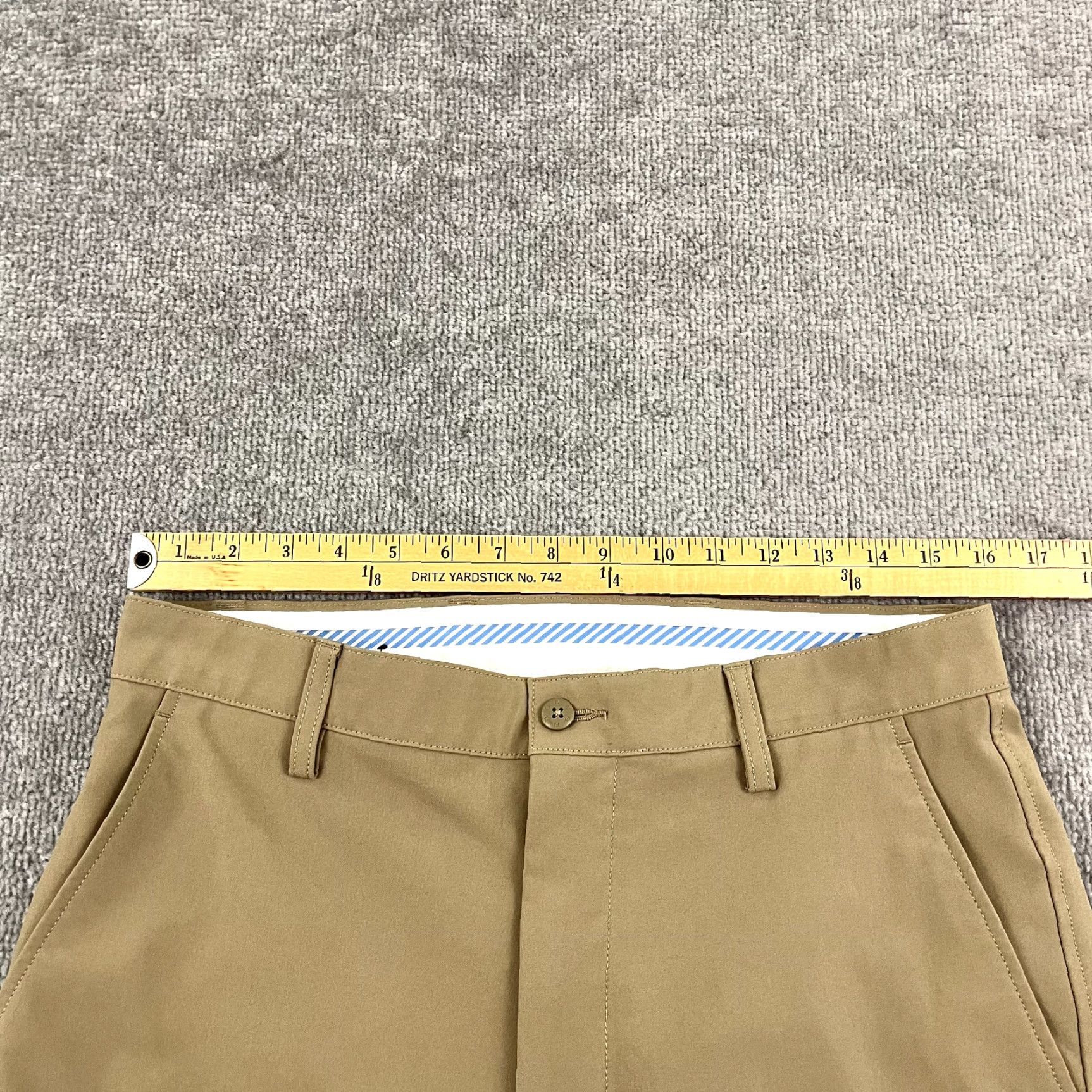 Footjoy FootJoy Pants Mens 32 x 32 Straight Leg Brown Golf Performance Trousers Pleated Size US 32 / EU 48 - 3 Thumbnail