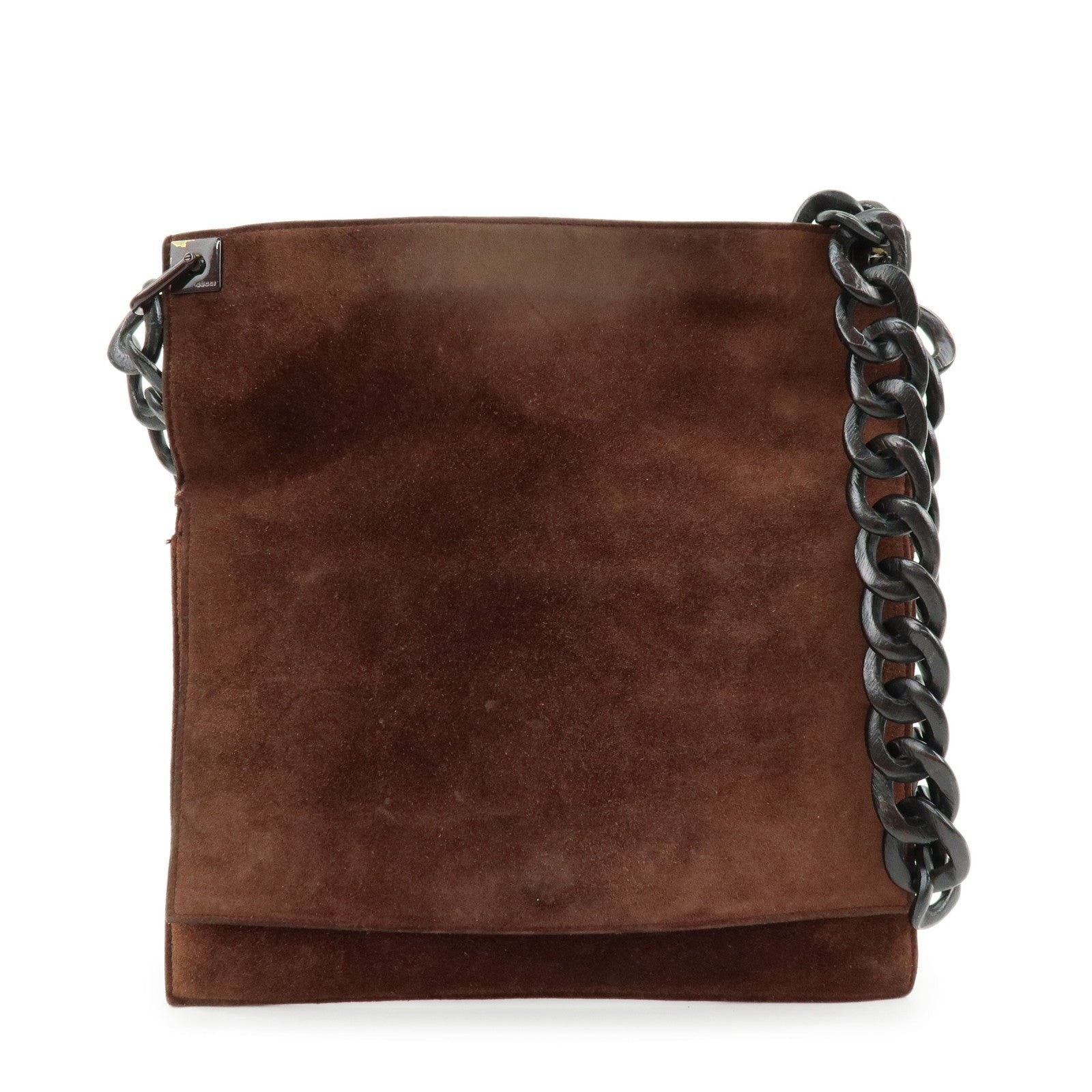 Gucci Gucci Suede Shoulder Bag Brown Size ONE SIZE - 1 Thumbnail