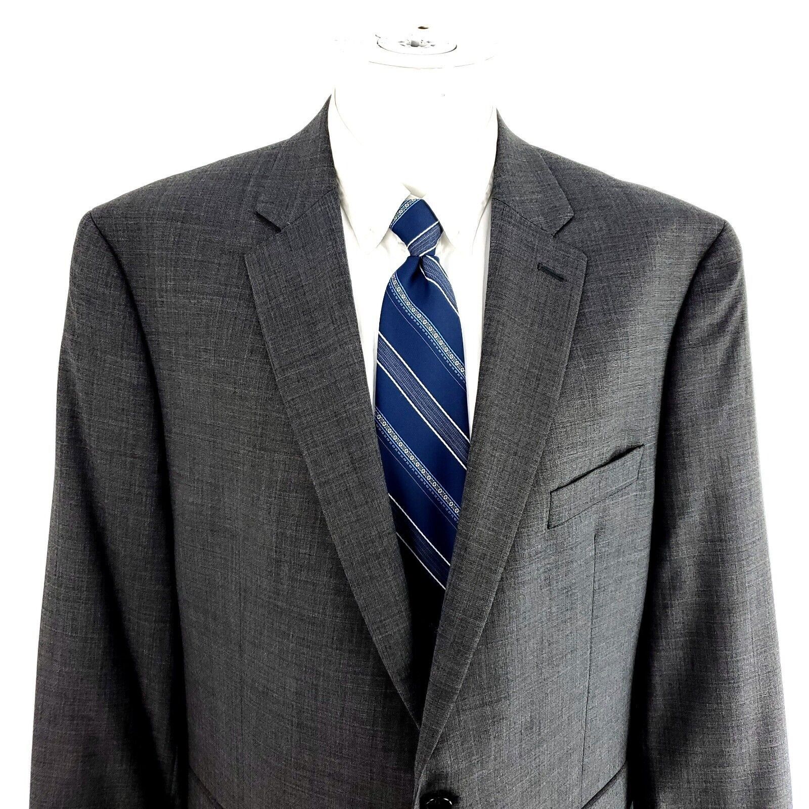 Lauren Ralph Lauren Lauren Ralph Lauren Wool 2 Button Blazer 46R Gray Sharkskin Size 46R - 1 Thumbnail
