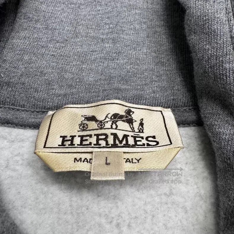 Hermes Hermes Faux Leather Hooded Sweatshirt Size US L / EU 52-54 / 3 - 4 Thumbnail