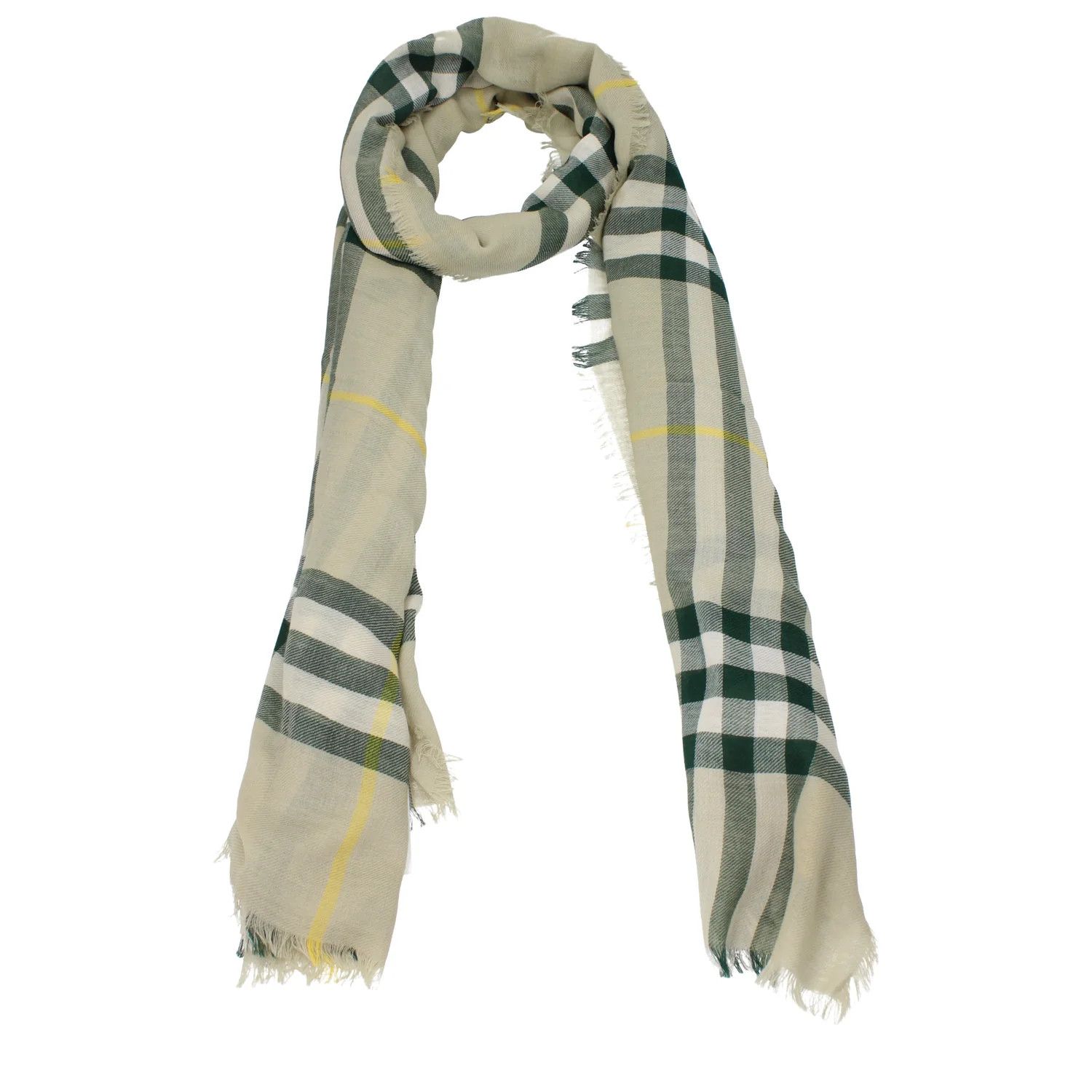 Burberry ob1o1e1024 Size: OS / Wool Scarf in Green/Hunter Size ONE SIZE - 1 Preview