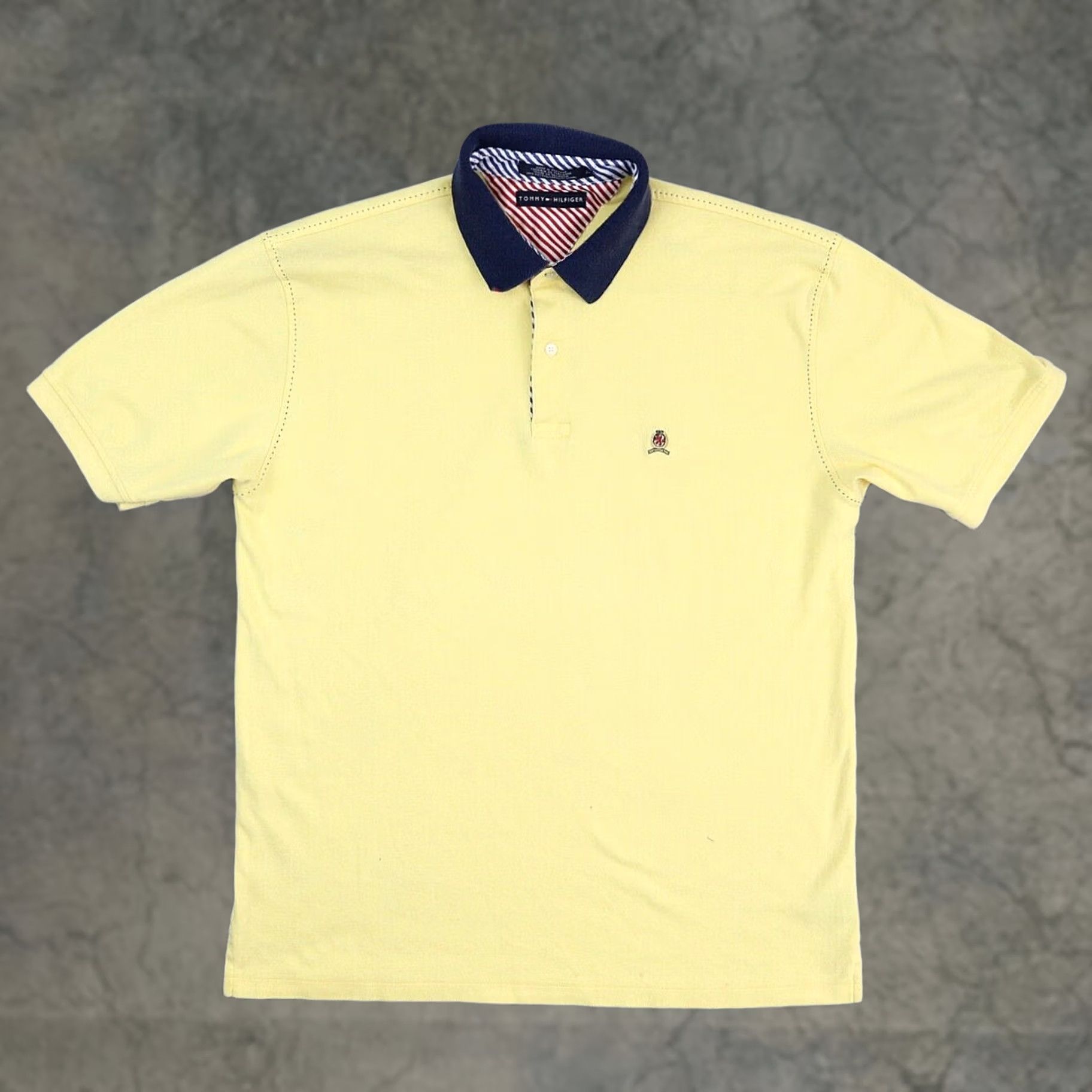 Tommy Hilfiger Tommy Hilfiger XL Yellow Short Sleeve Polo Shirt Size US XL / EU 56 / 4 - 1 Thumbnail