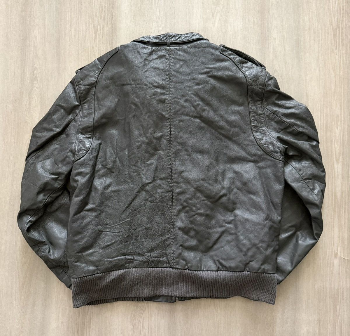 Members Only Vintage 80s Members Only Leather Bomber Jacket Sz 42 * Size US M / EU 48-50 / 2 - 8 Thumbnail