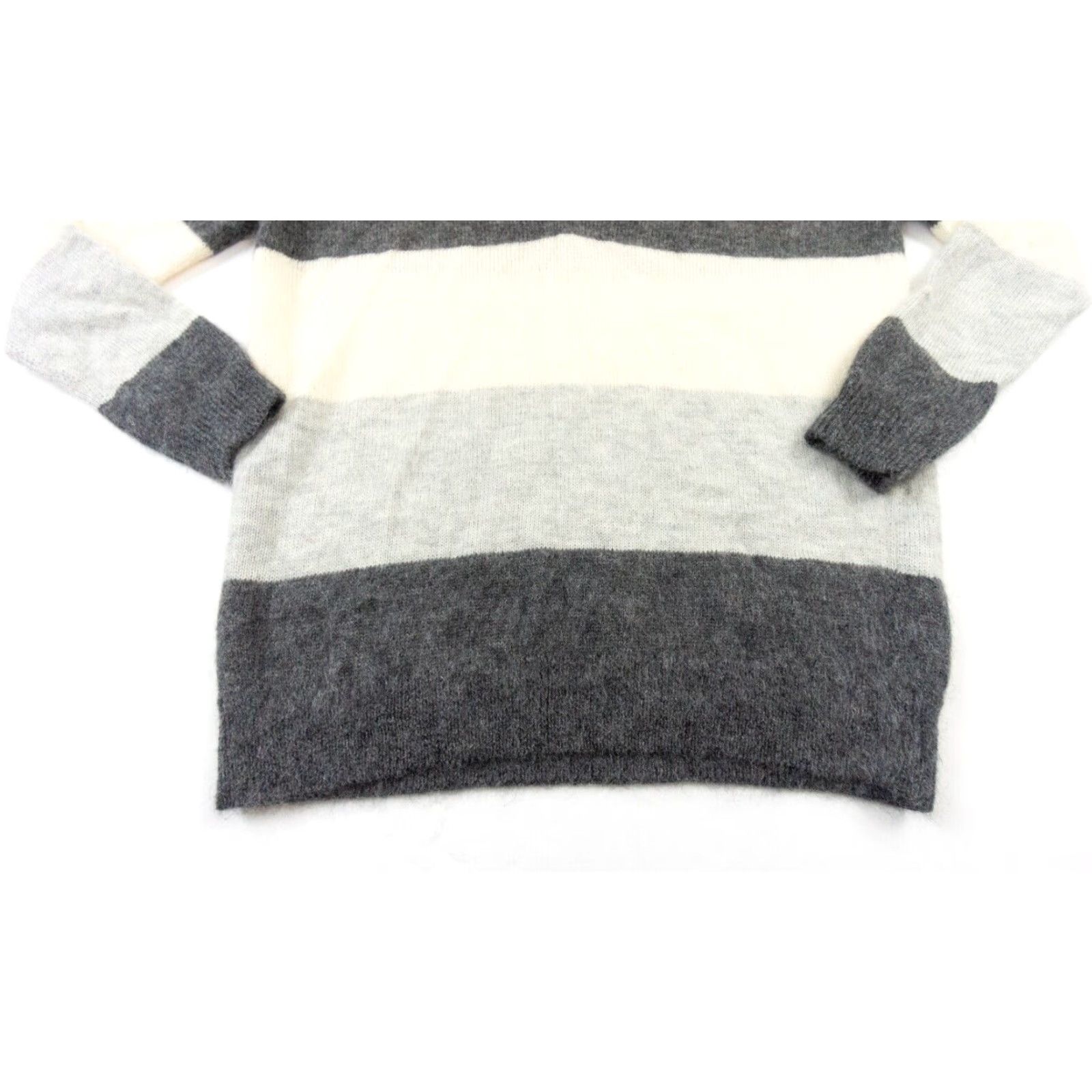 Vince Vince Women's Sweater XS Multicolor Mohair Wool Blend V-Neck Oversized Knit Pullover Colorblock Size XS / US 0-2 / IT 36-38 - 3 Thumbnail
