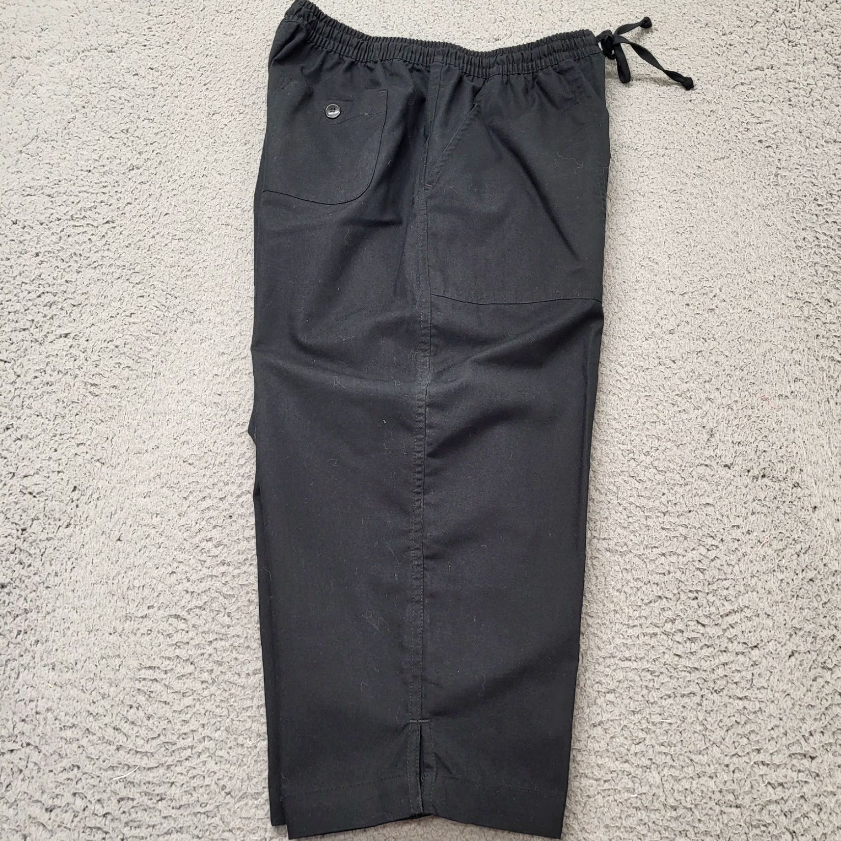 Vintage Rebecca Malone Capri Women's Medium Pull-On Pants Black Preppy College Cute | Regular Straight Leg Pants Size 32" / US 10 / IT 46 - 4 Thumbnail