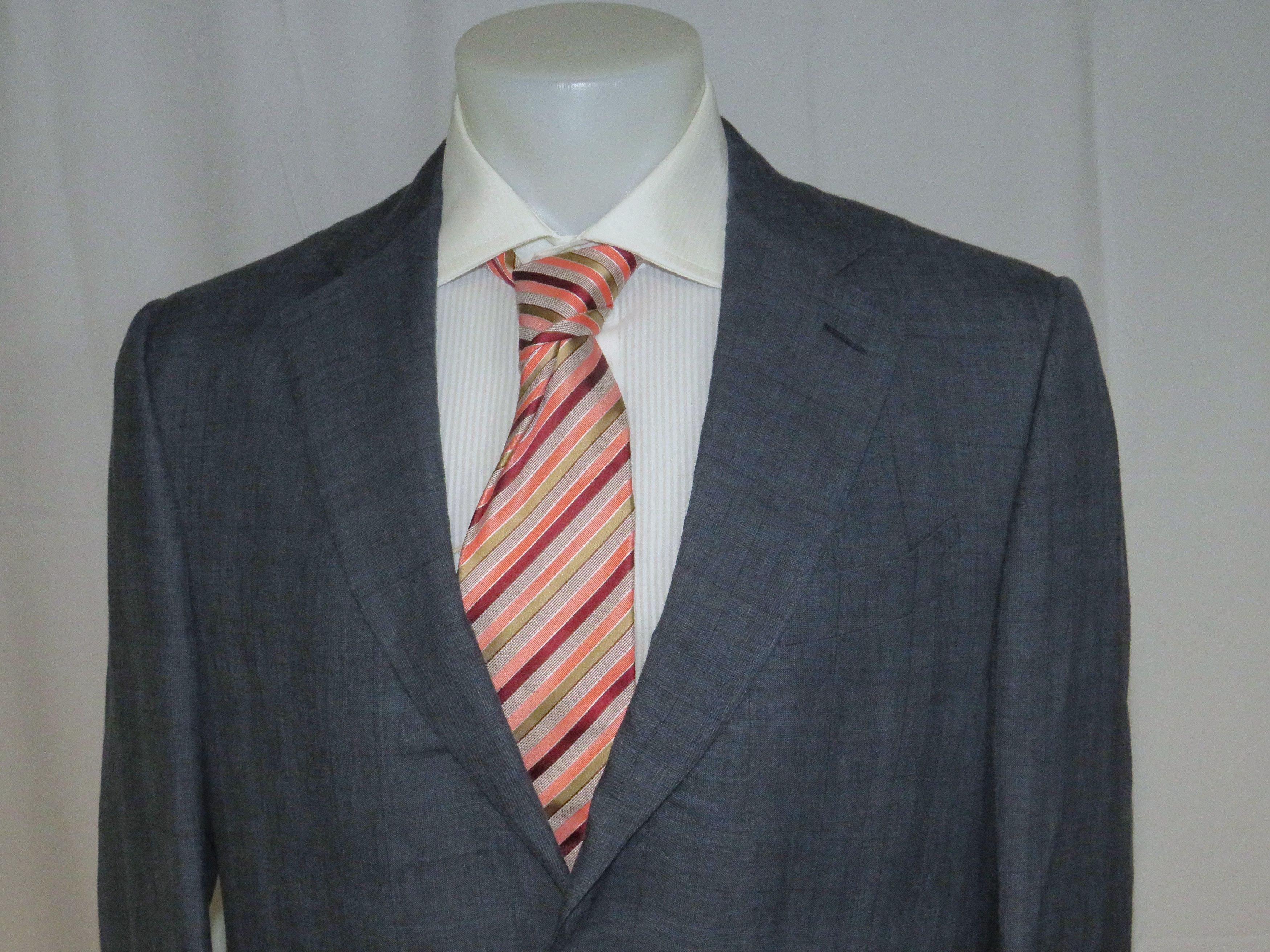 Ermenegildo Zegna Premium Exclusively Blue Plaid Silk Blend Suit 42R Size 42R - 4 Thumbnail