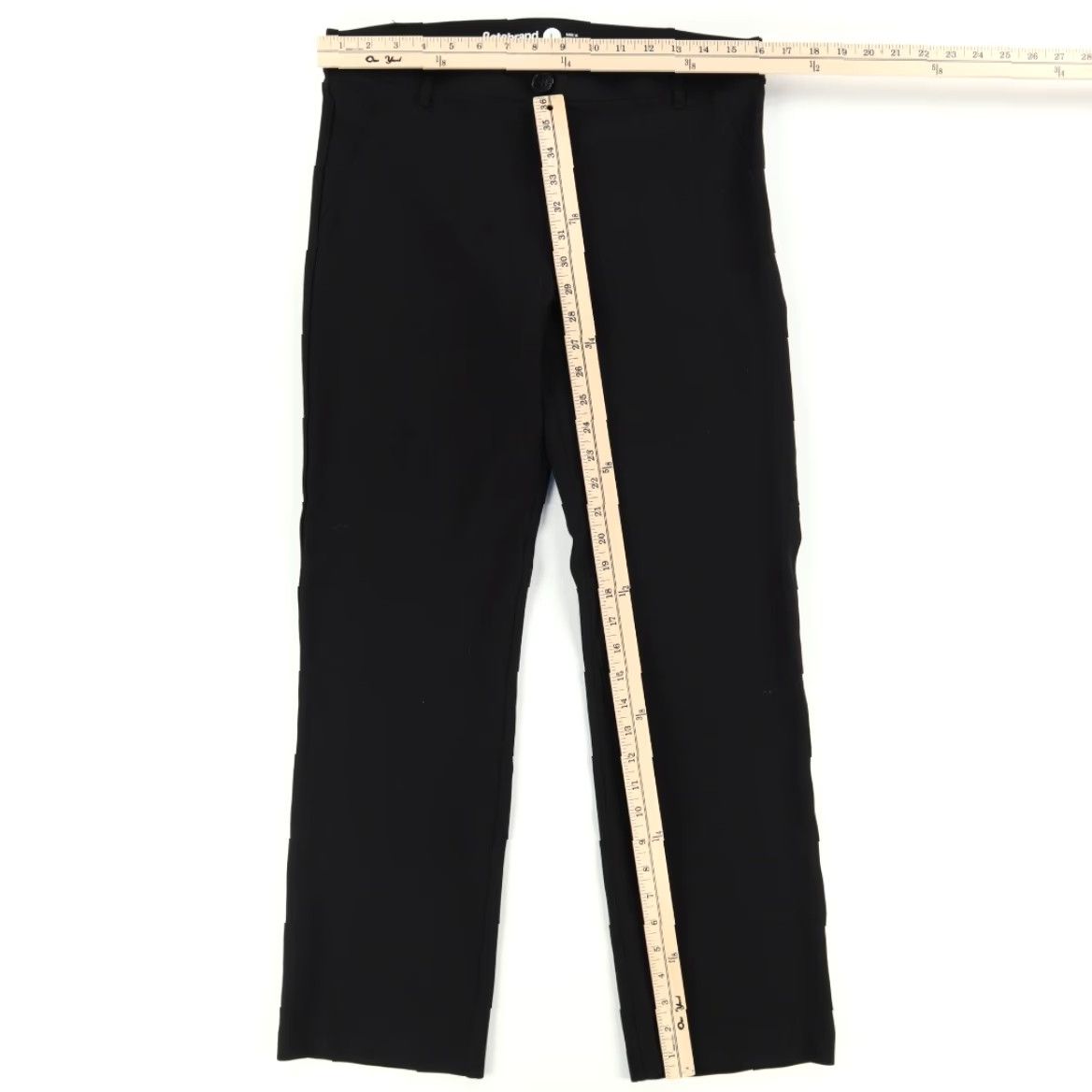 Vintage Betabrand Stretch Classic Yoga Dress W0076 Rayon Woven Chino Pants Black Women's L Size 36" / US 14 / IT 50 - 3 Thumbnail