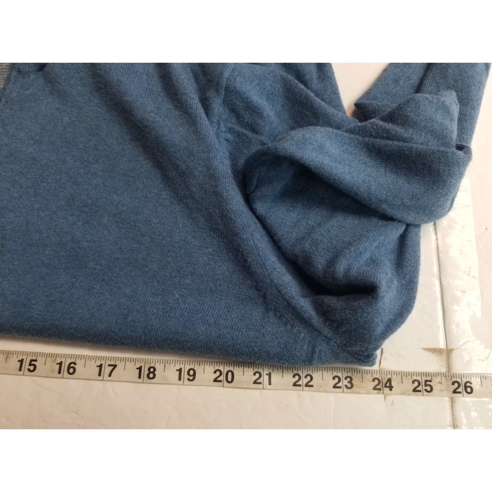 Nordstrom Nordstrom Pullover Sweater 1/4 Zip Men XL Blue Cashmere Cotton Long Sleeve Casual Knit Logo Regular Pullover Winter Fall Golf Label: Nordstrom Size US XL / EU 56 / 4 - 4 Thumbnail