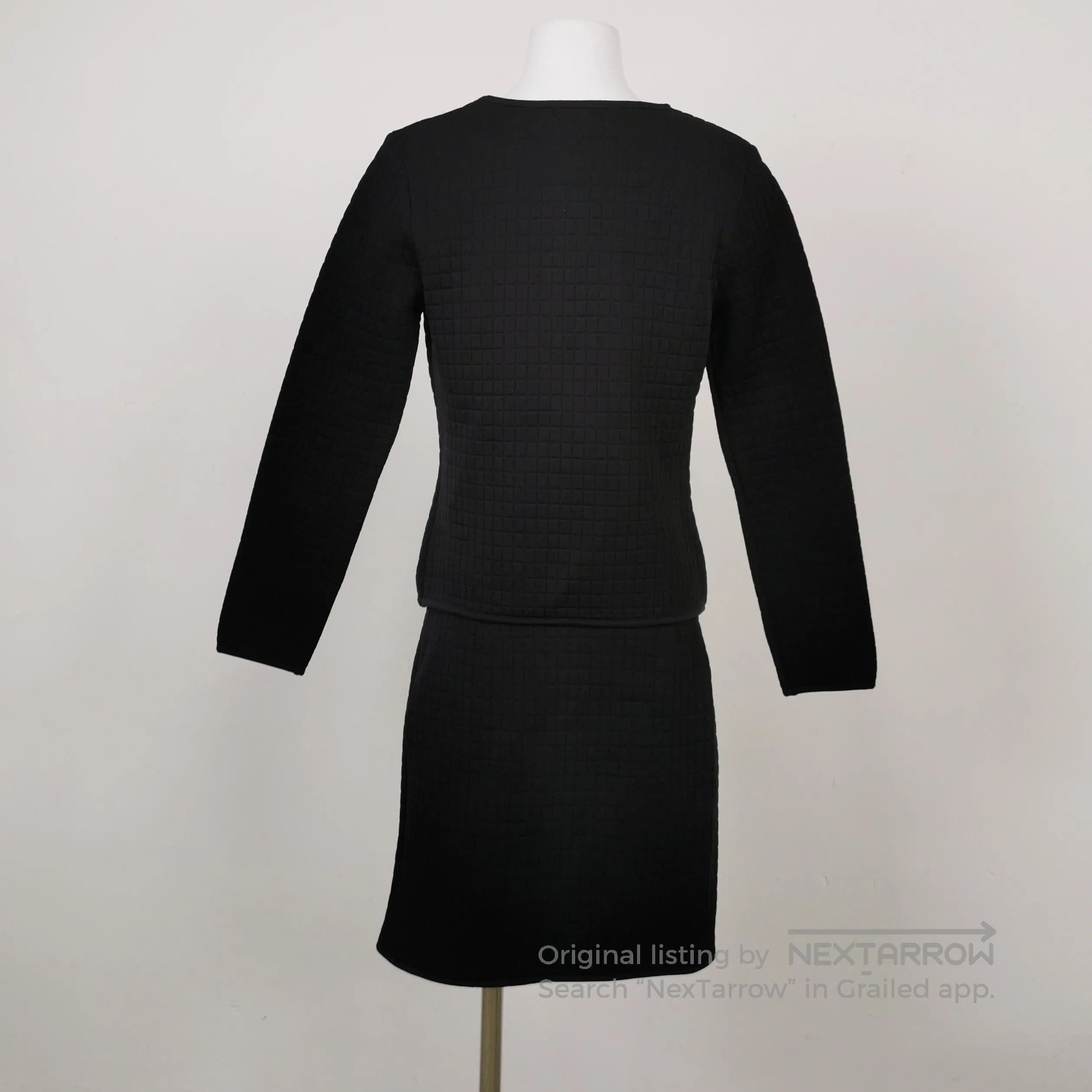 Balenciaga Balenciaga XS Black Quilted Top & Skirt Set. Size XS / US 0-2 / IT 36-38 - 3 Thumbnail