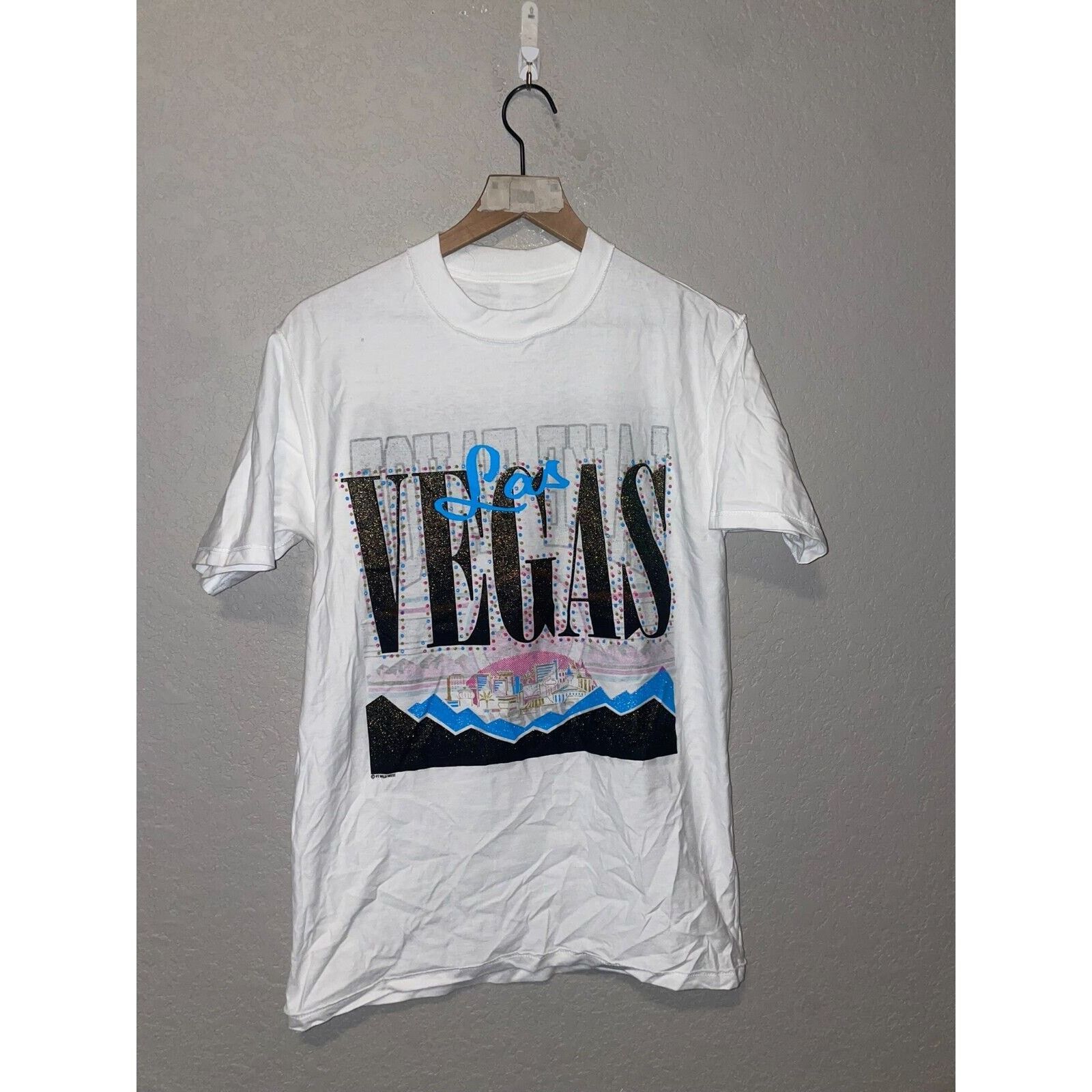 Jerzees VTG Test Print Lake Tahoe Grand Canyon Las Vegas White Tee Size US M / EU 48-50 / 2 - 7 Thumbnail