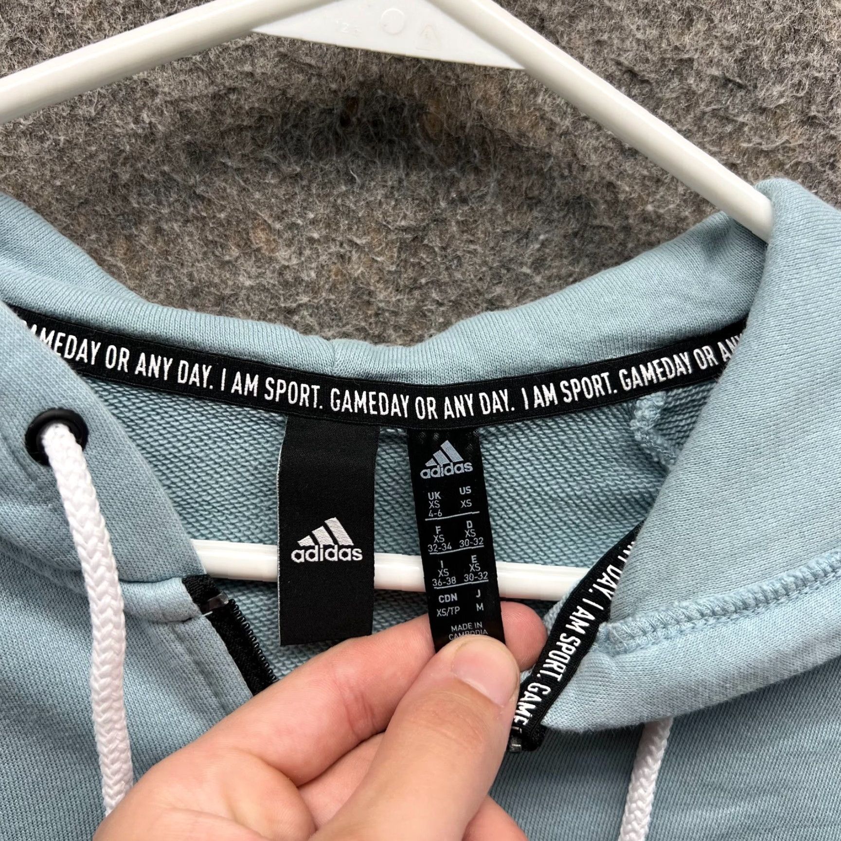 Adidas VINTAGE Adidas Hoodie Womens XS Blue Full Zip Track Jacket Breast French Terry XS? Size XS / US 0-2 / IT 36-38 - 7 Thumbnail