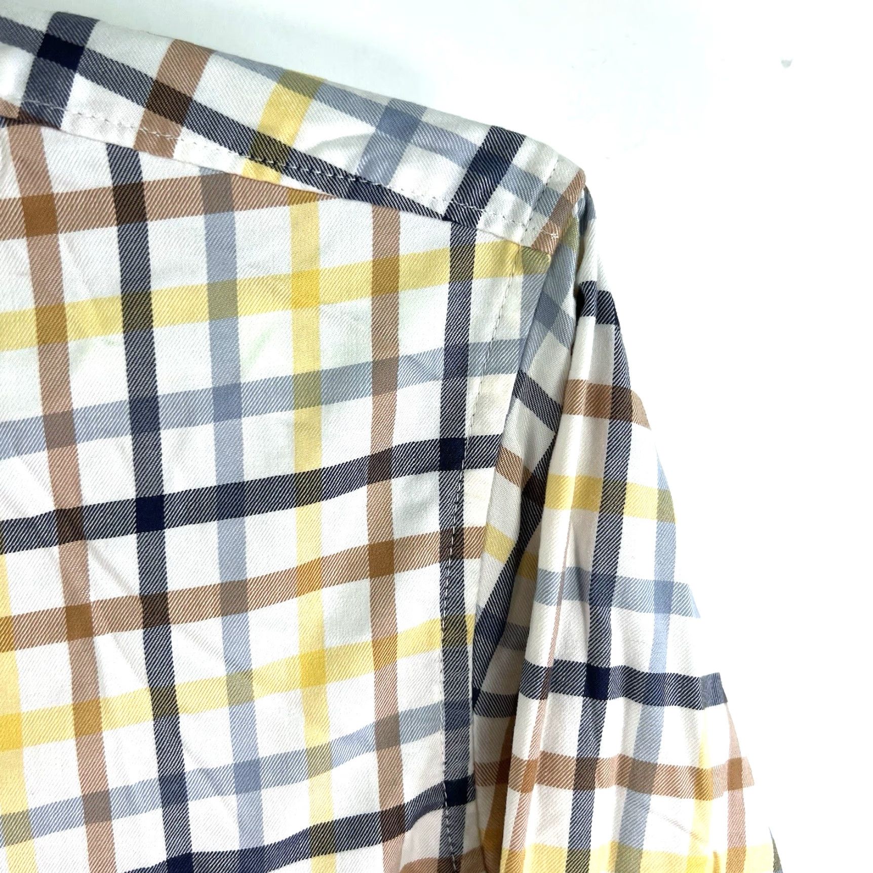 Vintage VINTAGE Bob Timberlake Men's Casual Plaid Button-Down Shirt XLT Long Sleeve Yellow Cotton All Seasons Size US XL / EU 56 / 4 - 2 Thumbnail
