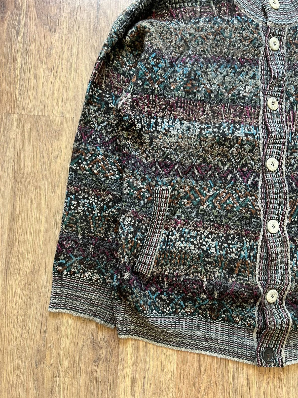 Vintage College by Ilaria Cazzaniga Knit Cardigan (Made in Italy) Size L / US 10 / IT 46 - 2 Thumbnail