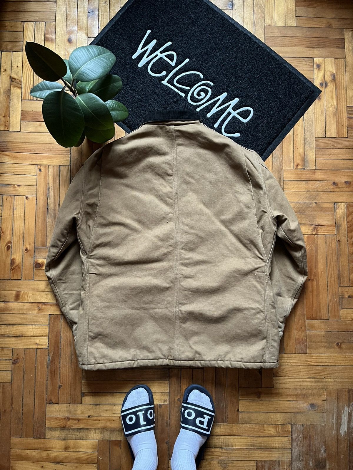 Carhartt Vintage Crazy Carhartt Artctic Canvas Brown Blanket Jacket Size US XL / EU 56 / 4 - 6 Thumbnail