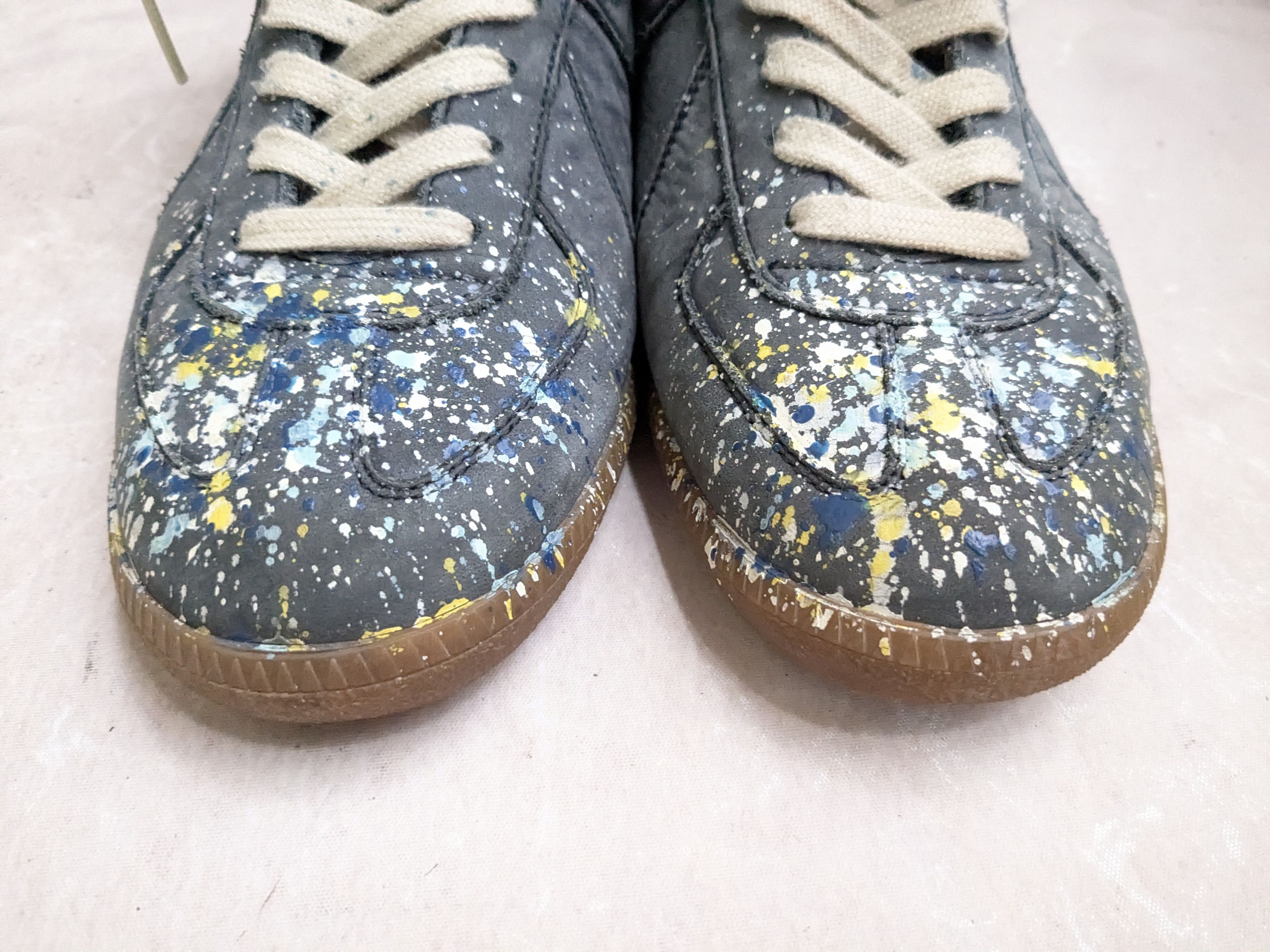 Maison Margiela Maison Margiela GAT Replica Blue Paint Splatter 9 42 High Size US 9 / EU 42 - 4 Thumbnail