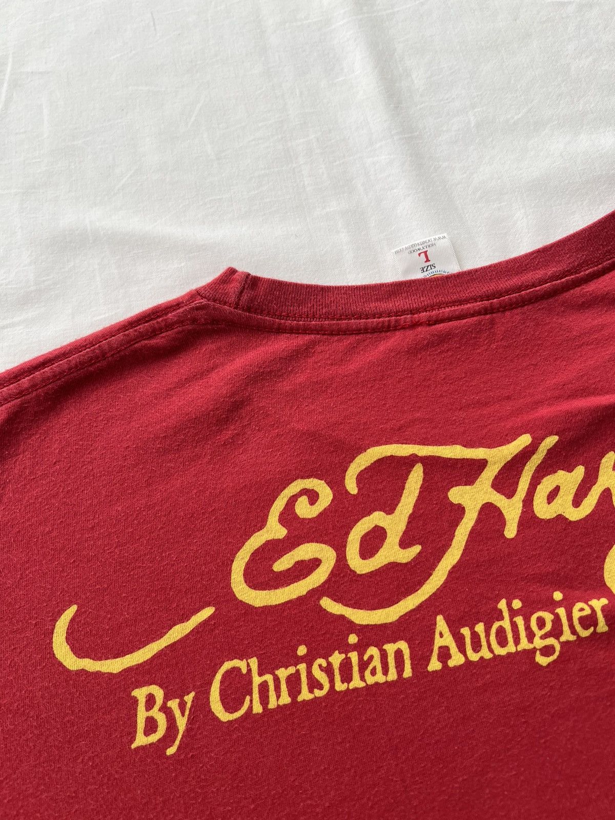 Ed Hardy Ed Hardy Christian Audigier Eagle Skull Y2k Red T-shirt Size US L / EU 52-54 / 3 - 13 Thumbnail