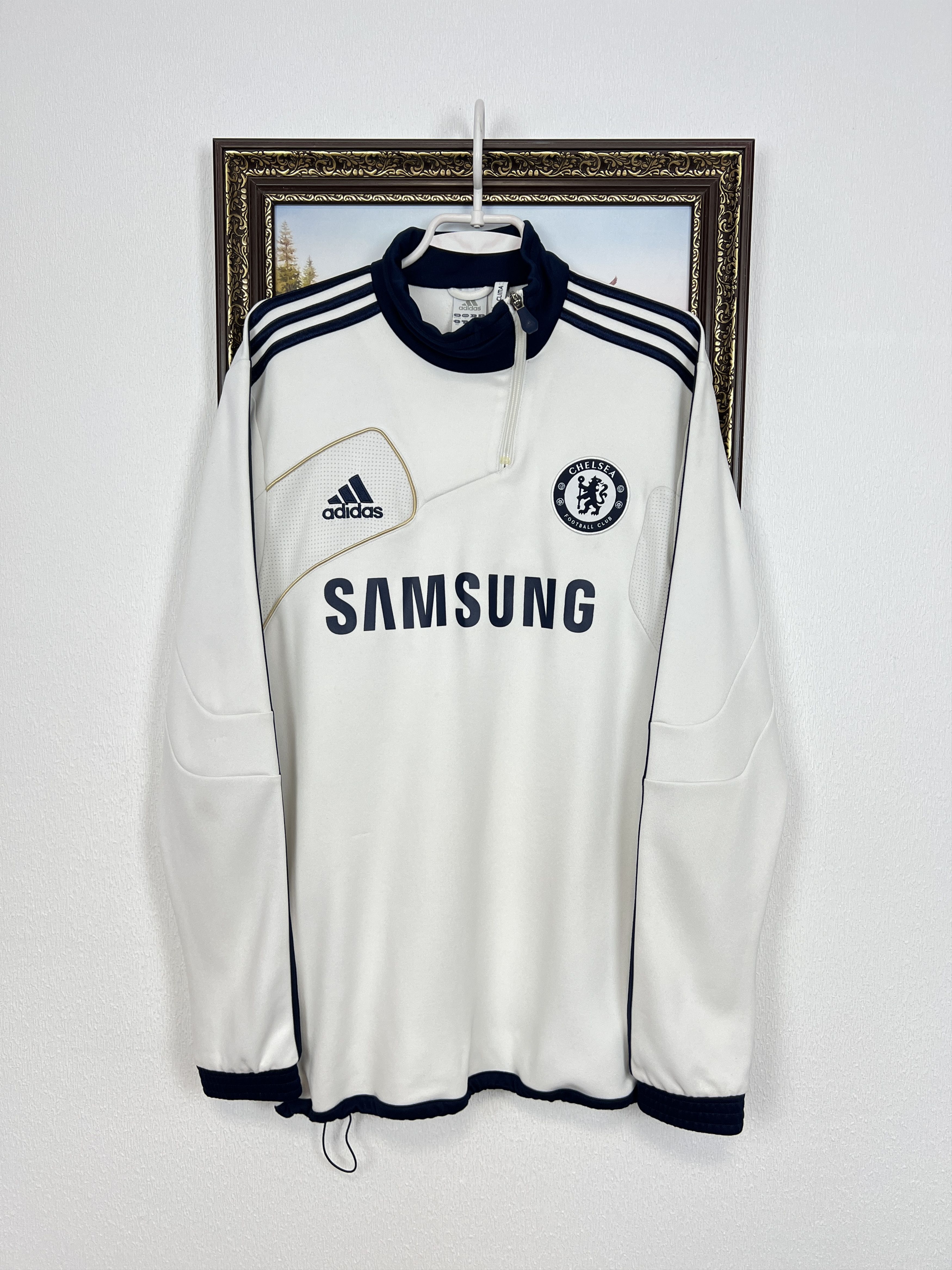 Adidas Vintage Adidas Chelsea Football Sweatshirt Train Jacket Size US L / EU 52-54 / 3 - 1 Thumbnail