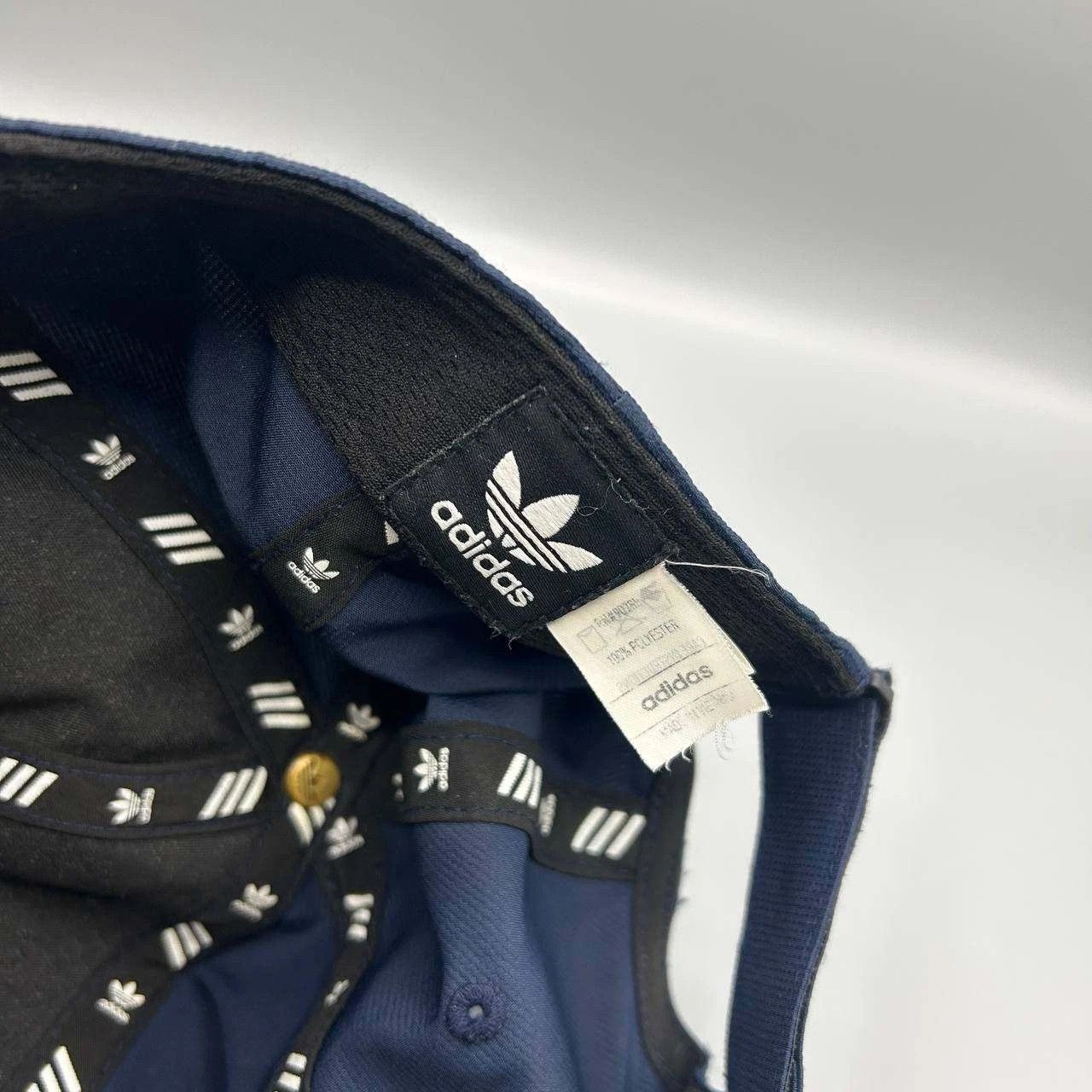 Adidas Adidas Logo Embroidered Hat Men Blue Strap Back Cap Size ONE SIZE - 4 Thumbnail