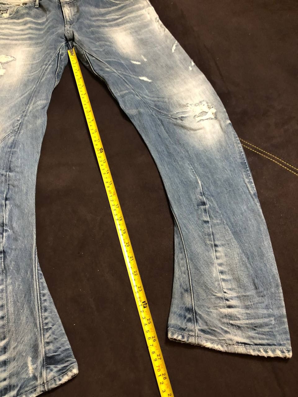 G-Star G-Star Raw Jeans Mens 3D Slim Button Fly Moto Denim Size US 29 - 11 Thumbnail