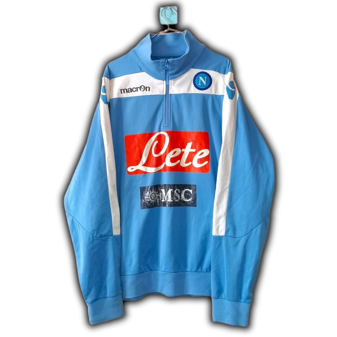 Macron SSC Napoli Italy 2009 2010 2011 Home Shirt Sweatshirt Jacket Size US XXL / EU 58 / 5 - 1 Thumbnail