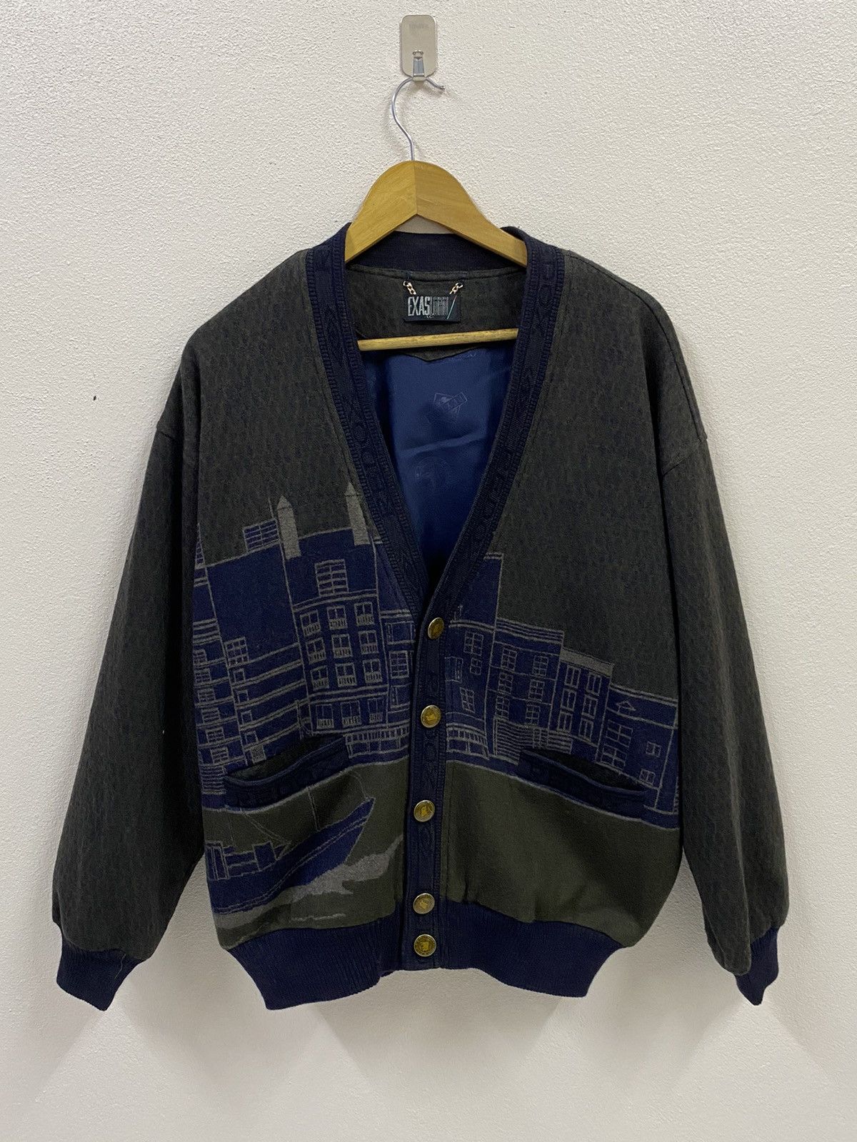 Vintage Vtg Exas Mens Casual Radox -WooL Size US XL / EU 56 / 4 - 1 Thumbnail