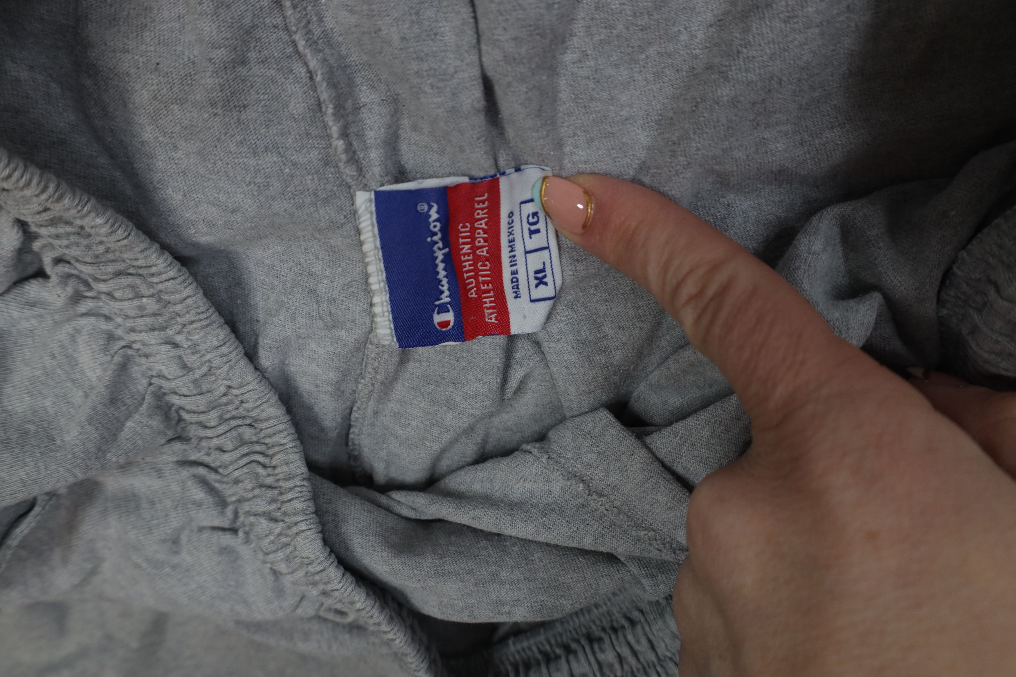 Champion Vintage 90s Champion Spell Above Knee Shorts Heather Gray Size US 36 / EU 52 - 10 Thumbnail