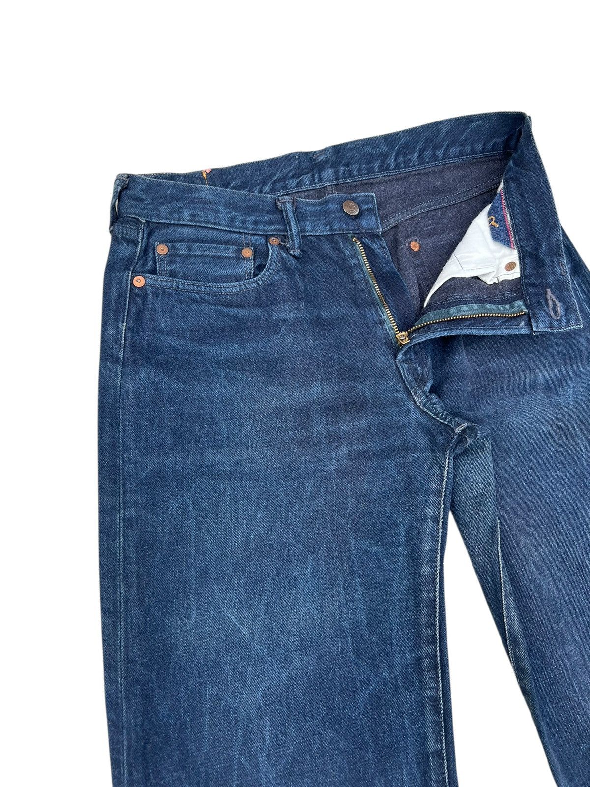 45rpm 45rpm Fade Indigo Hidden Rivets Denim Loose Jeans Size US 29 - 8 Thumbnail