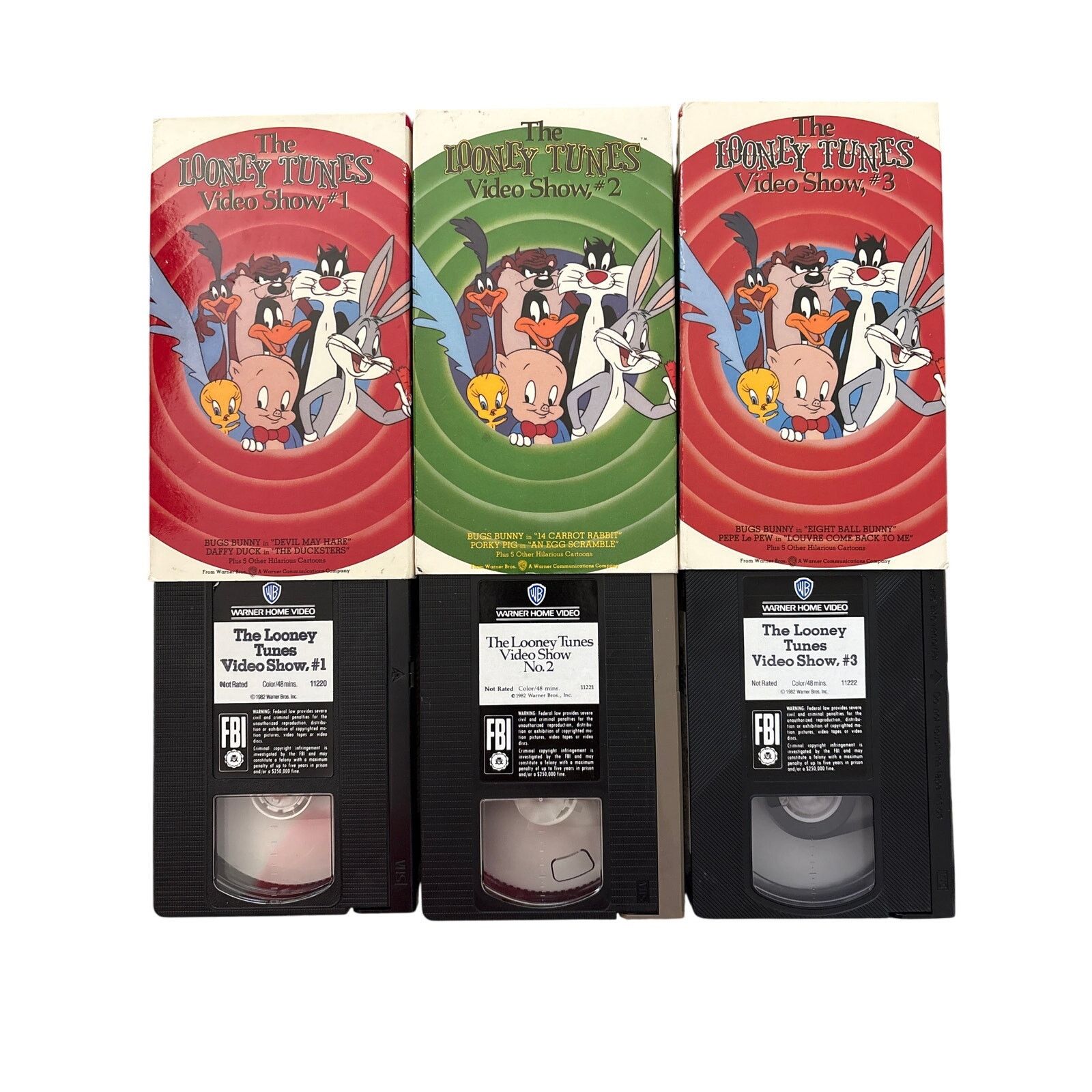 Warner Bros 1982 Looney Tunes video VHS bundle 1/2/3 Warner home video Size ONE SIZE - 1 Thumbnail